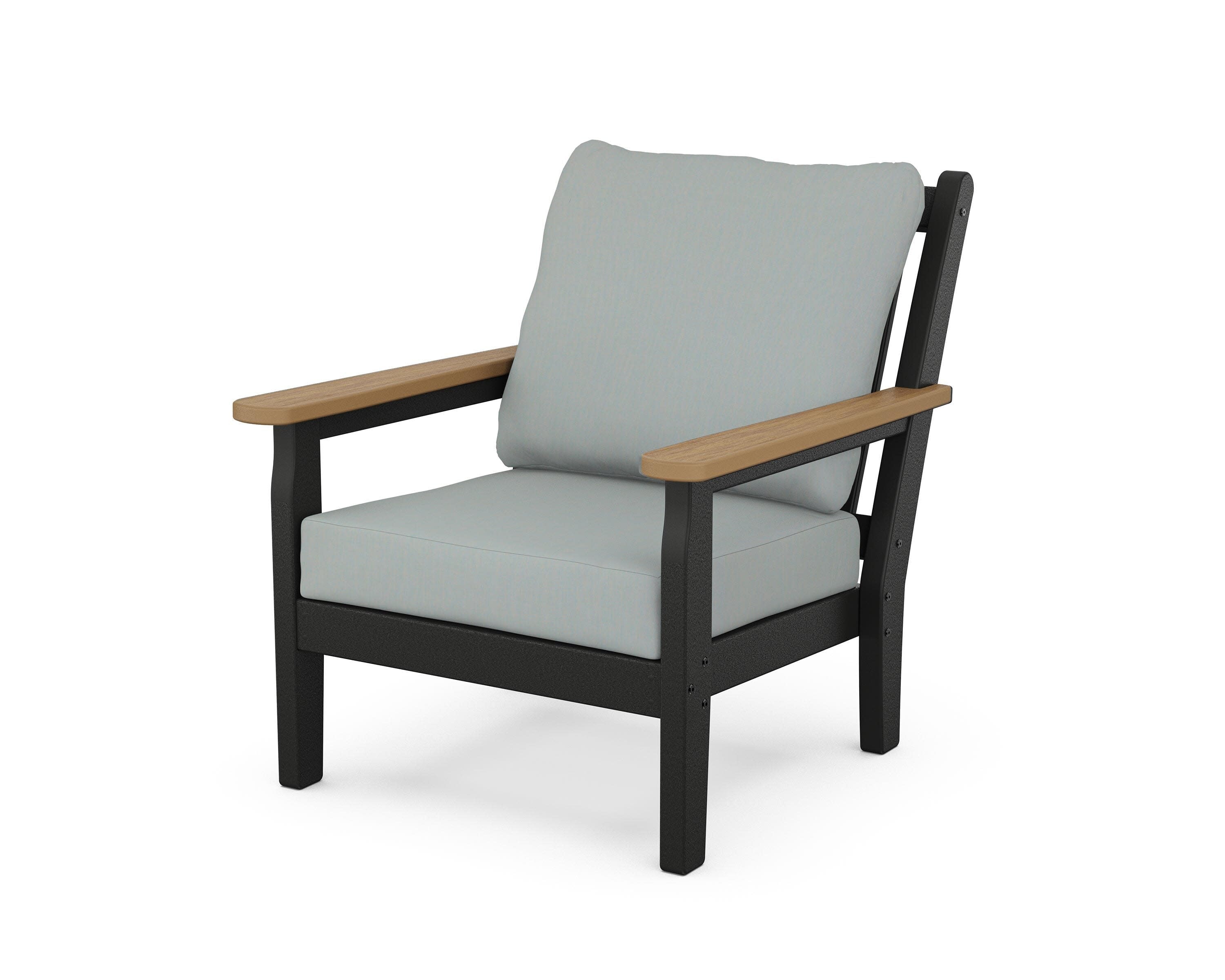 Chippendale Deep Seating Chair in Black / Natural / Spa