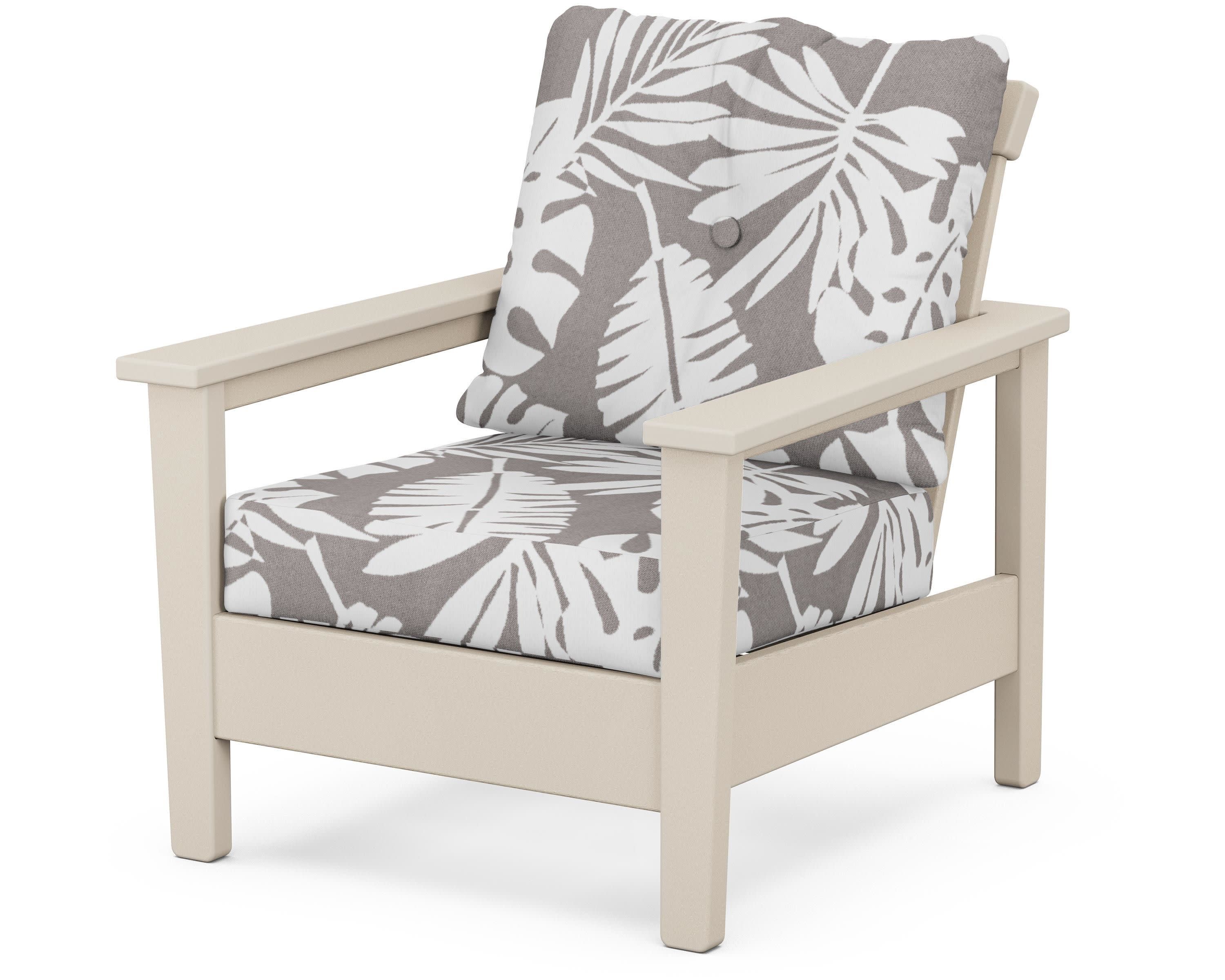 Prescott Deep Seating Chair in Sand / Leaf Grey Mist
