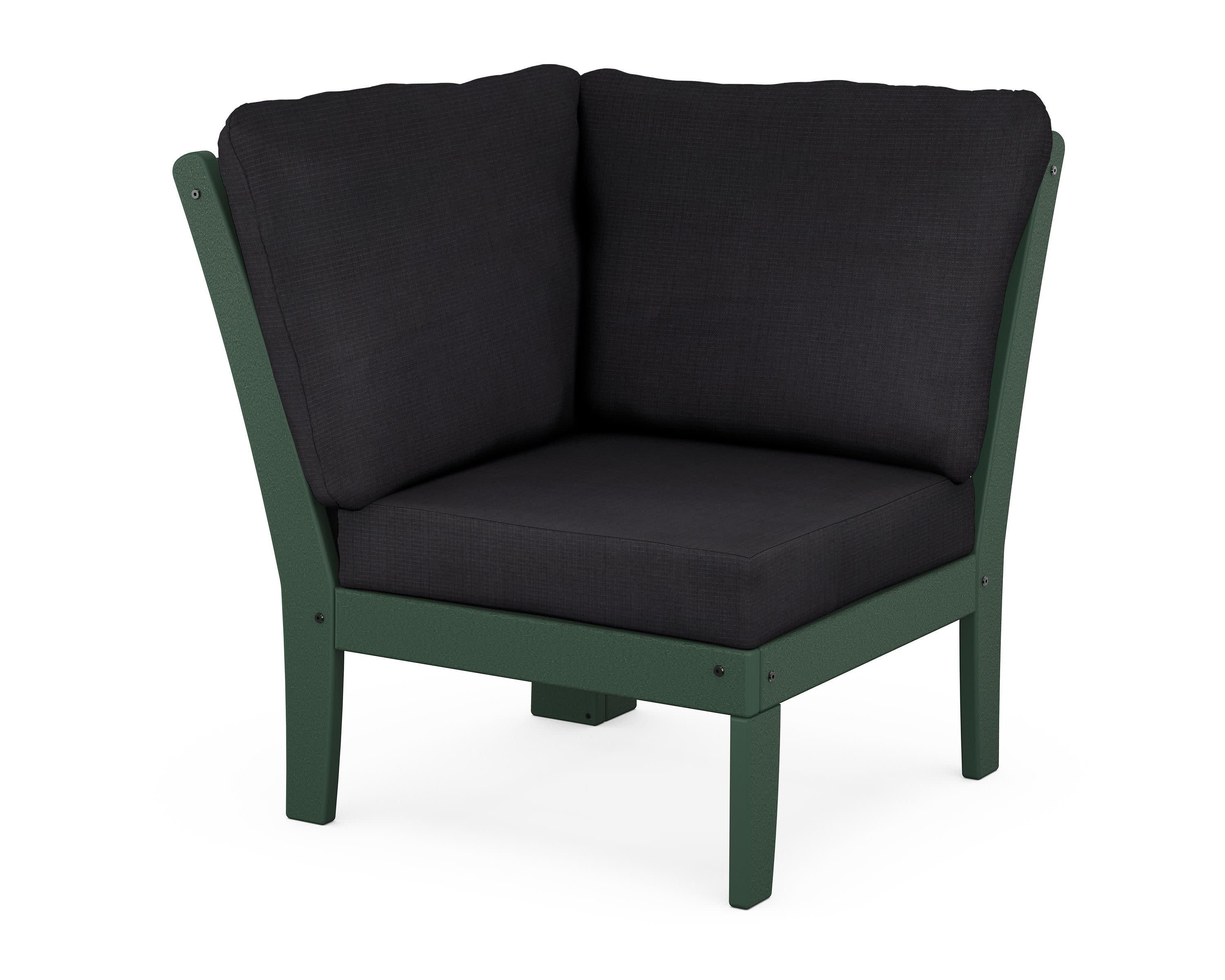 Braxton Modular Corner Chair in Green / Midnight Linen