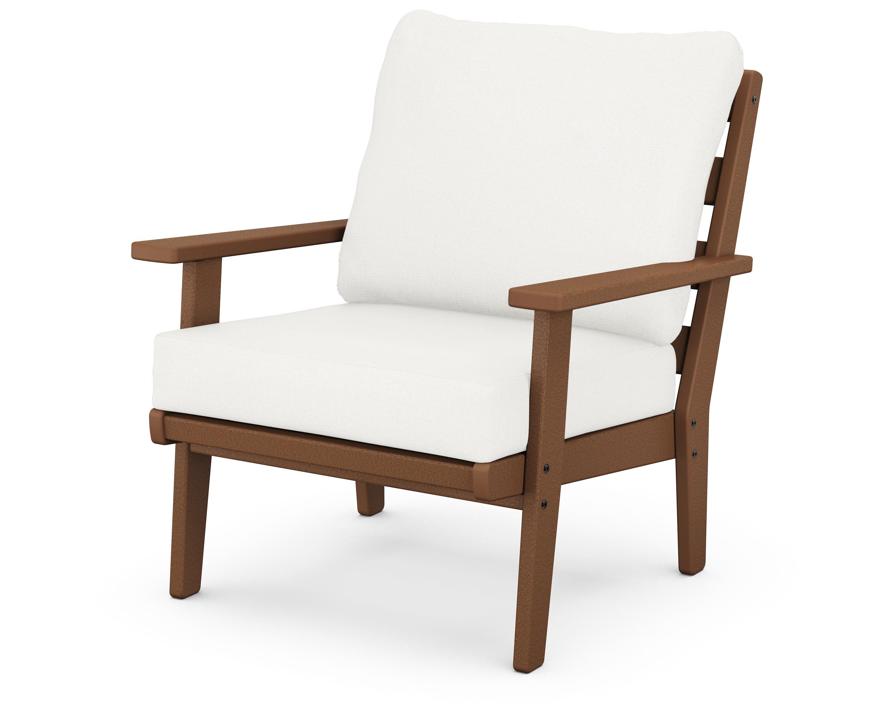 Grant Park Deep Seating Chair in Teak / Natural Linen