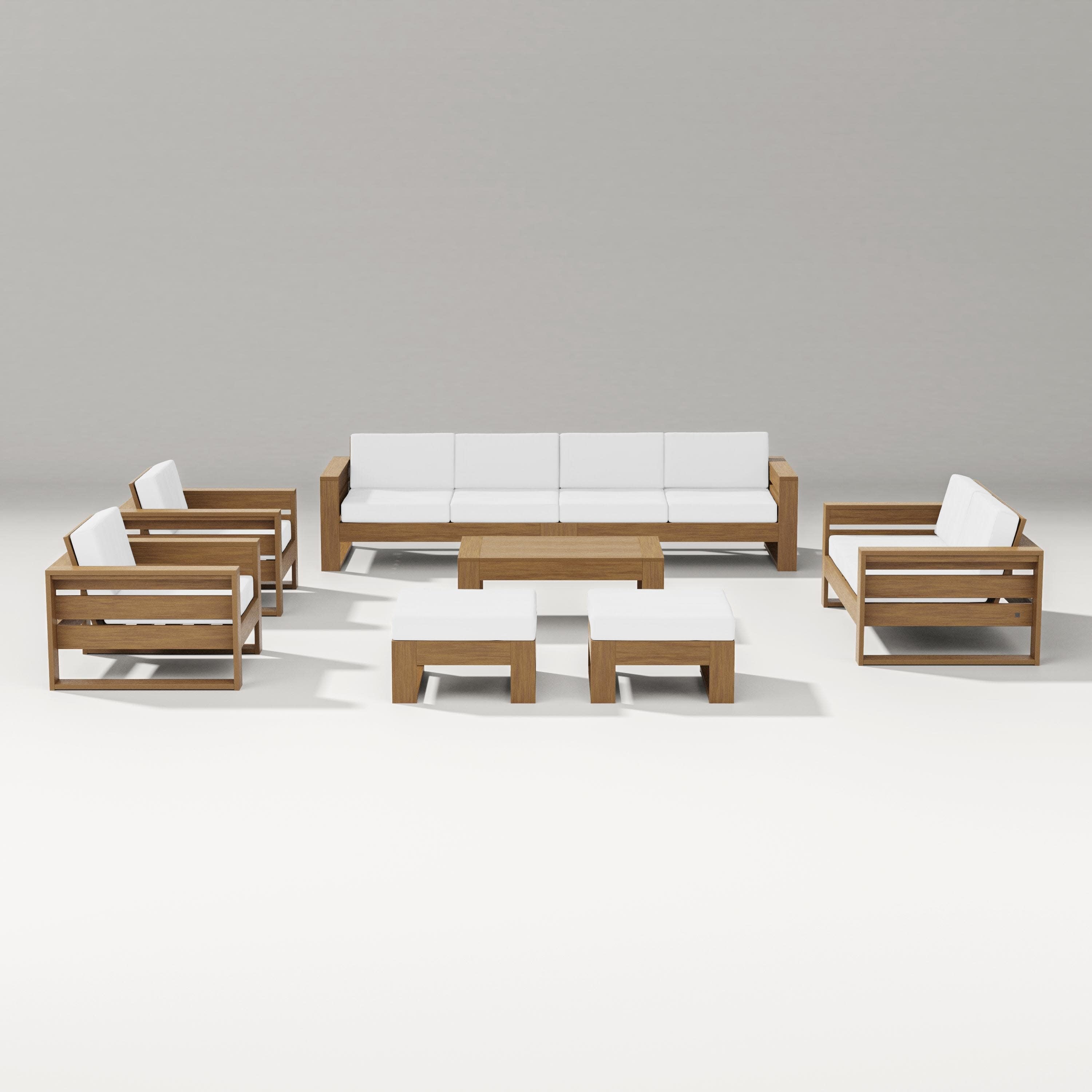 Latitude 8-Piece Lounge Sofa Set in Natural / Natural