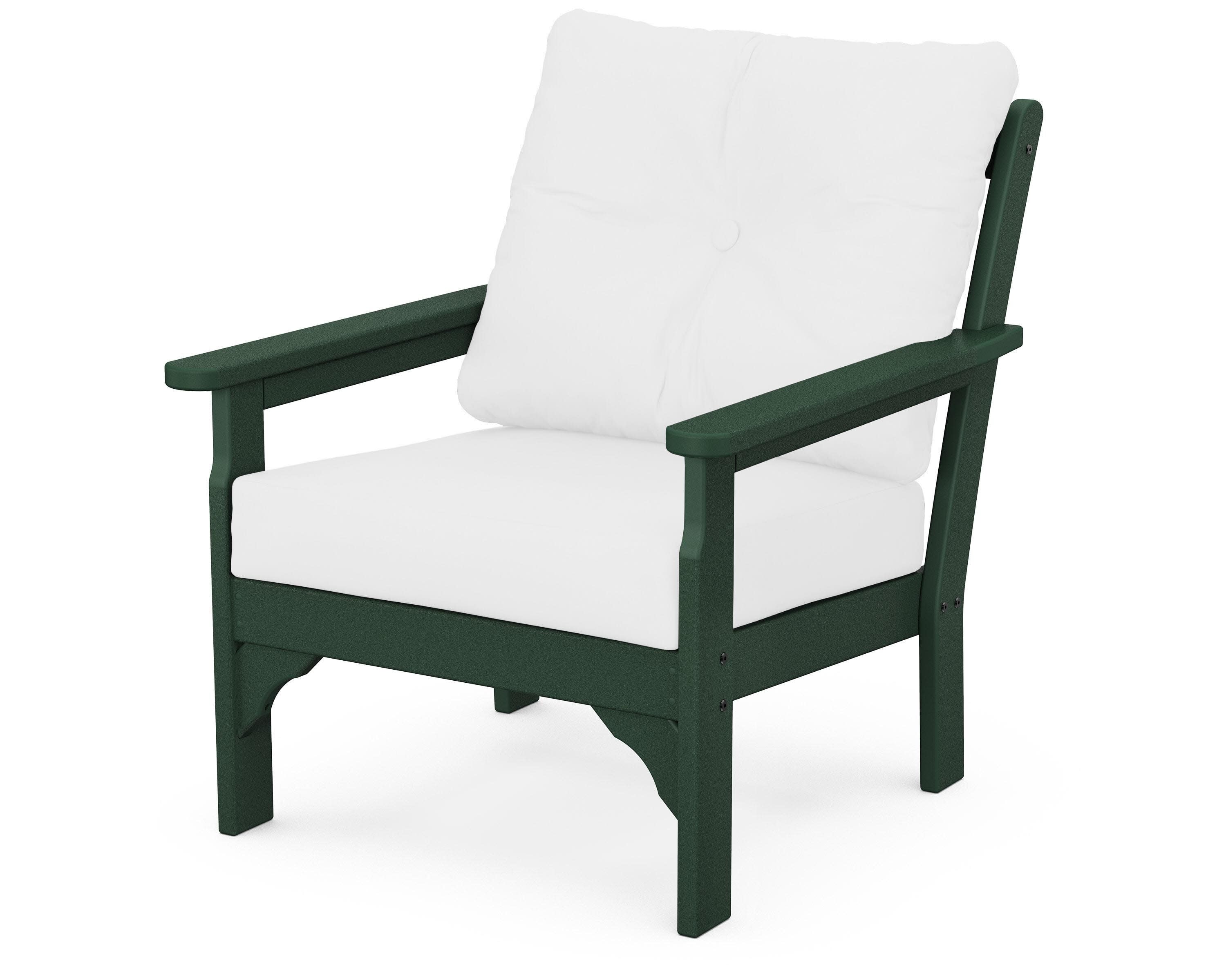 Vineyard Deep Seating Chair in Green / Natural