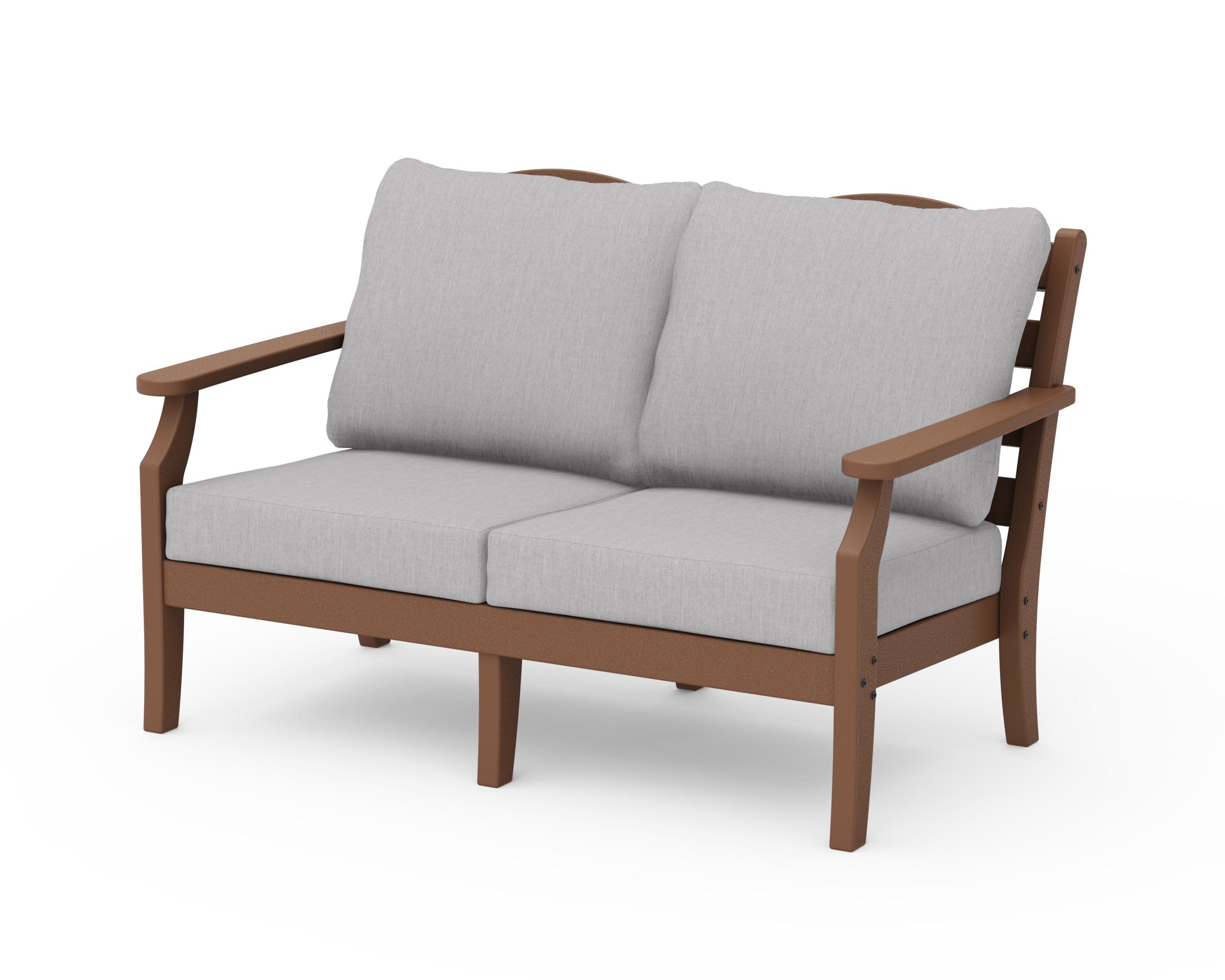 Savannah Deep Seating Loveseat in Teak / Granite