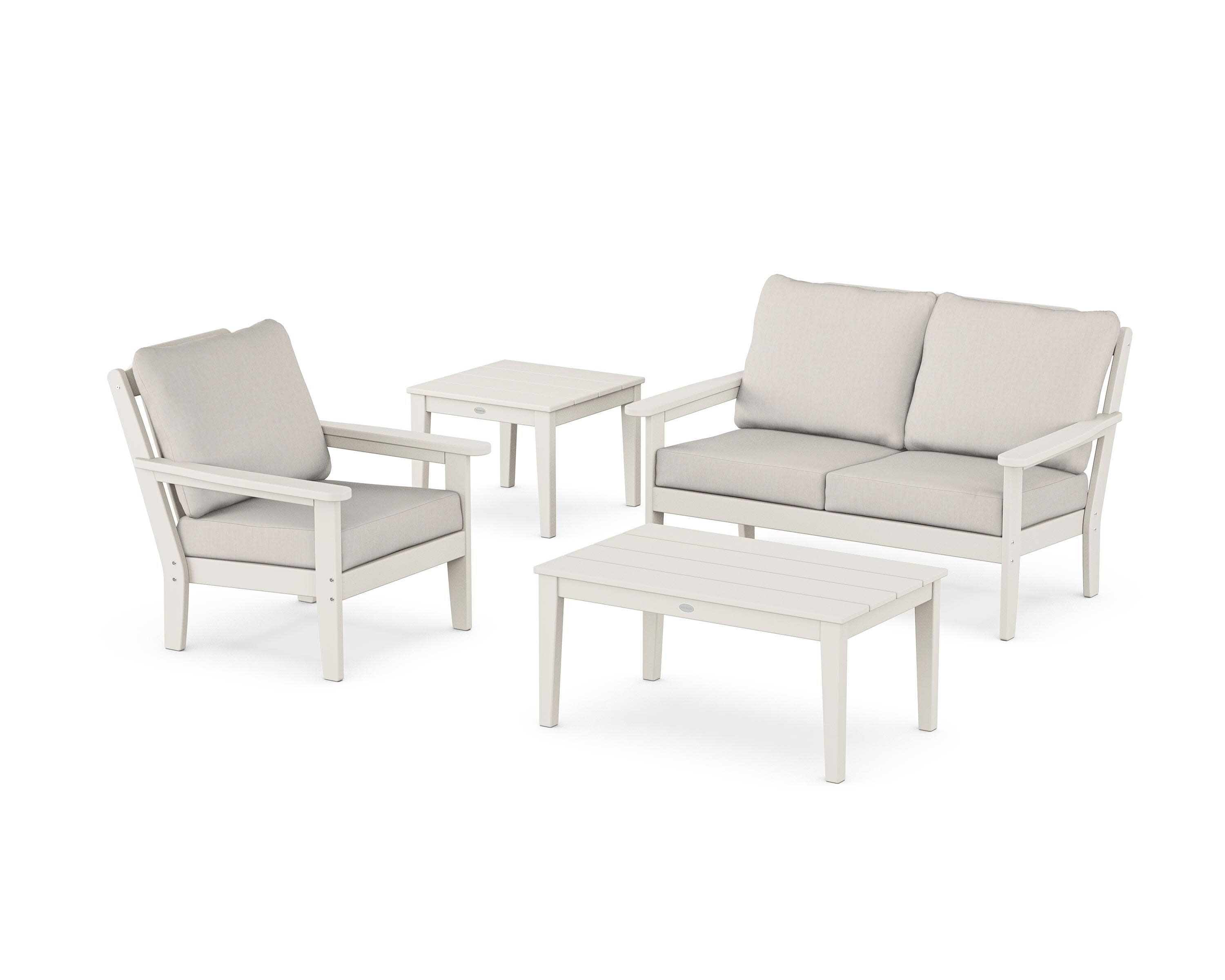 Wovendale 4-Piece Deep Seating Set in Sand / Cast Ash