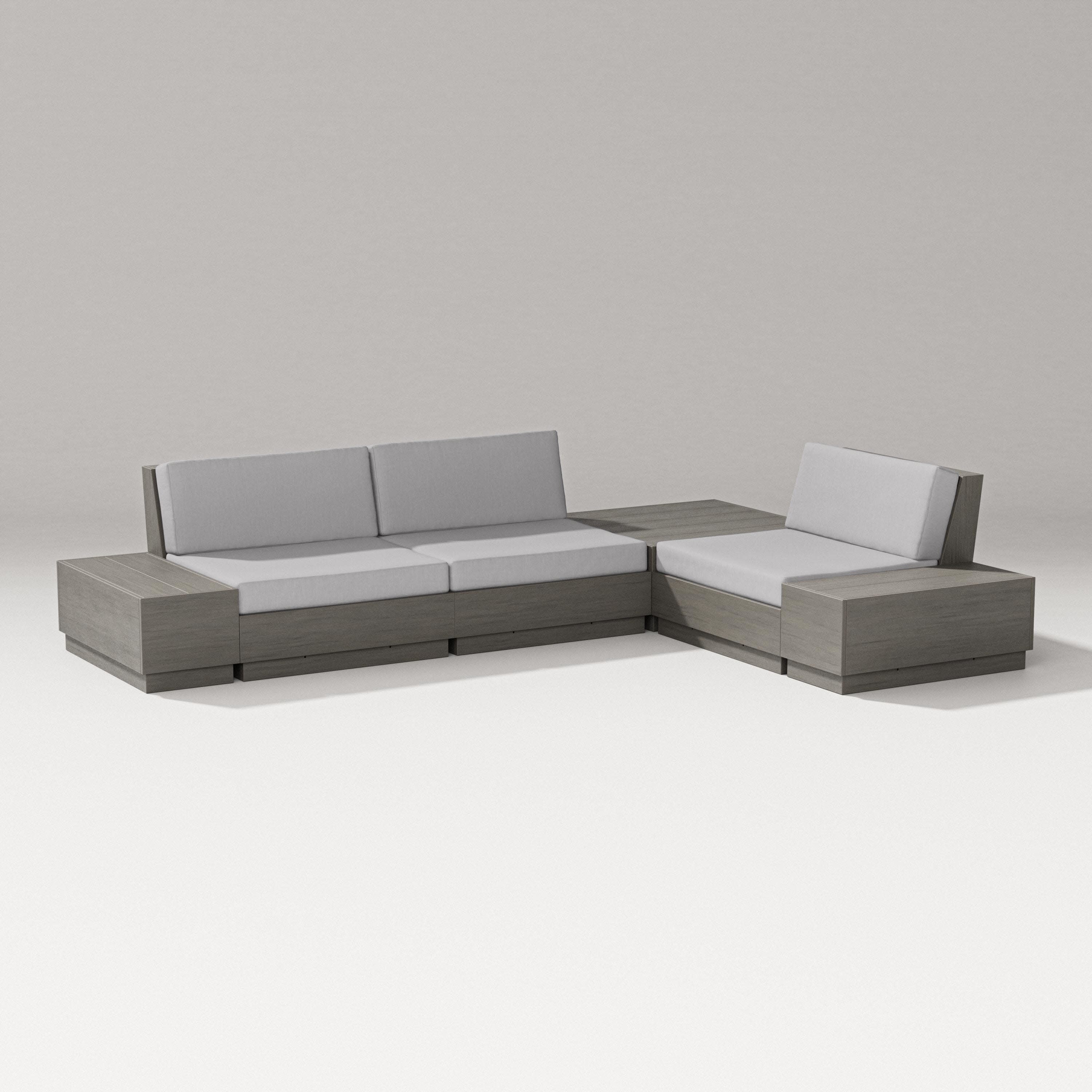 Elevate 6-Piece Corner Sectional in Driftwood / Granite