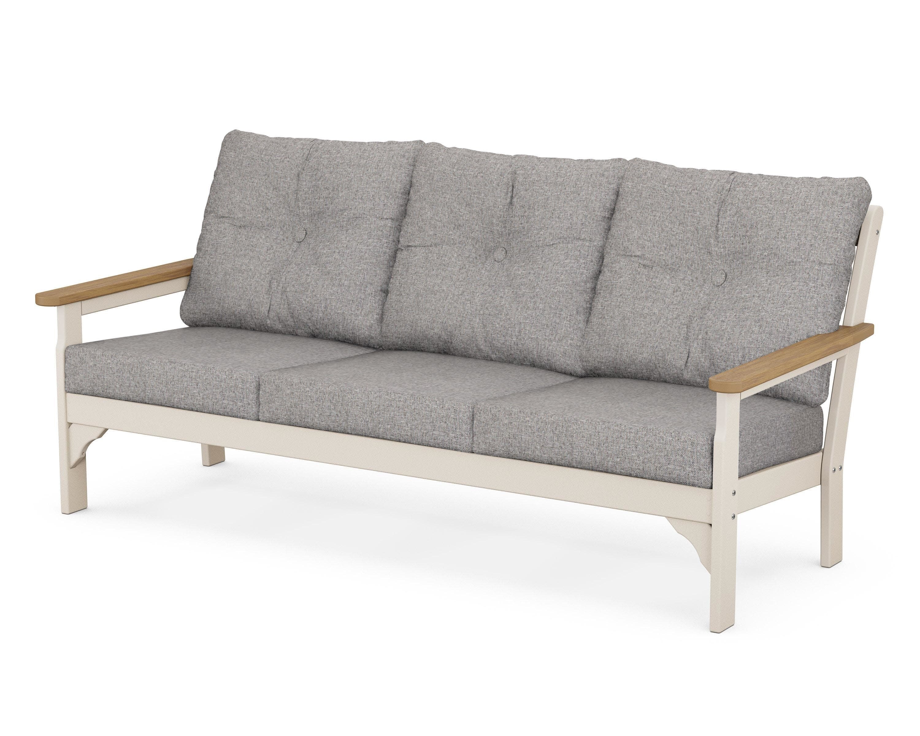 Vineyard Deep Seating Sofa in Sand / Natural / Grey Mist