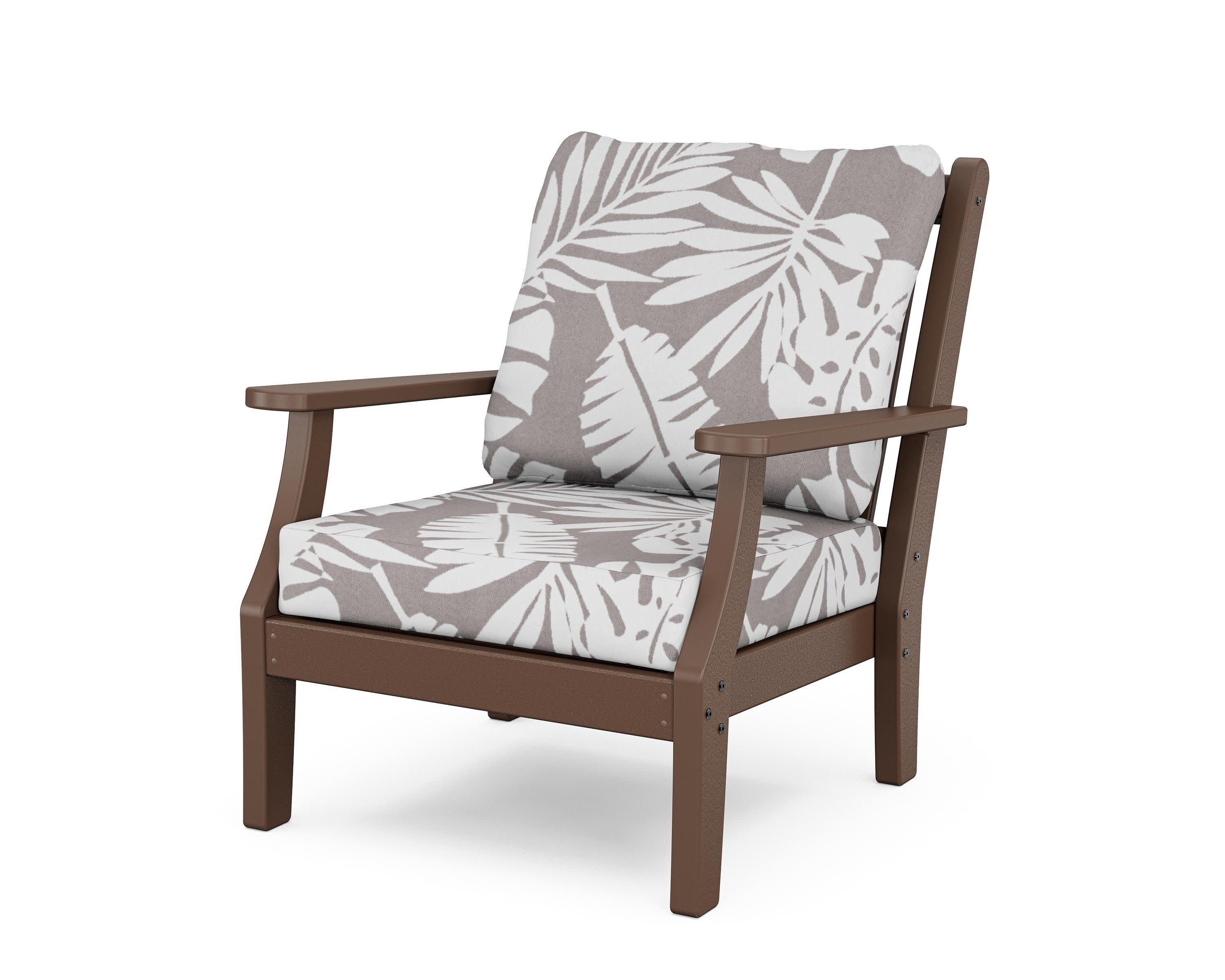 Wovendale Deep Seating Chair in Mahogany / Leaf Grey Mist