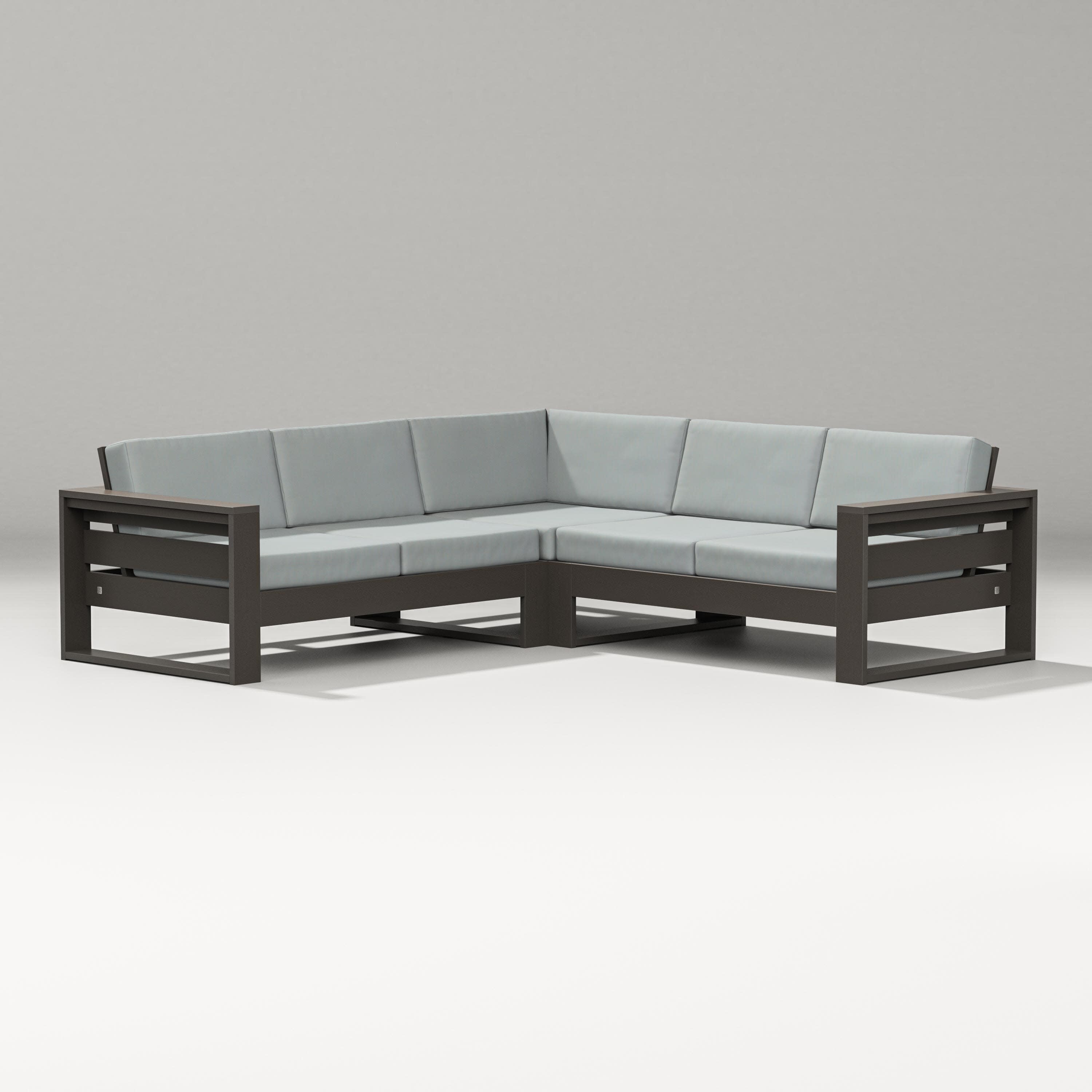 Latitude Corner Sectional in Vintage Coffee / Spa