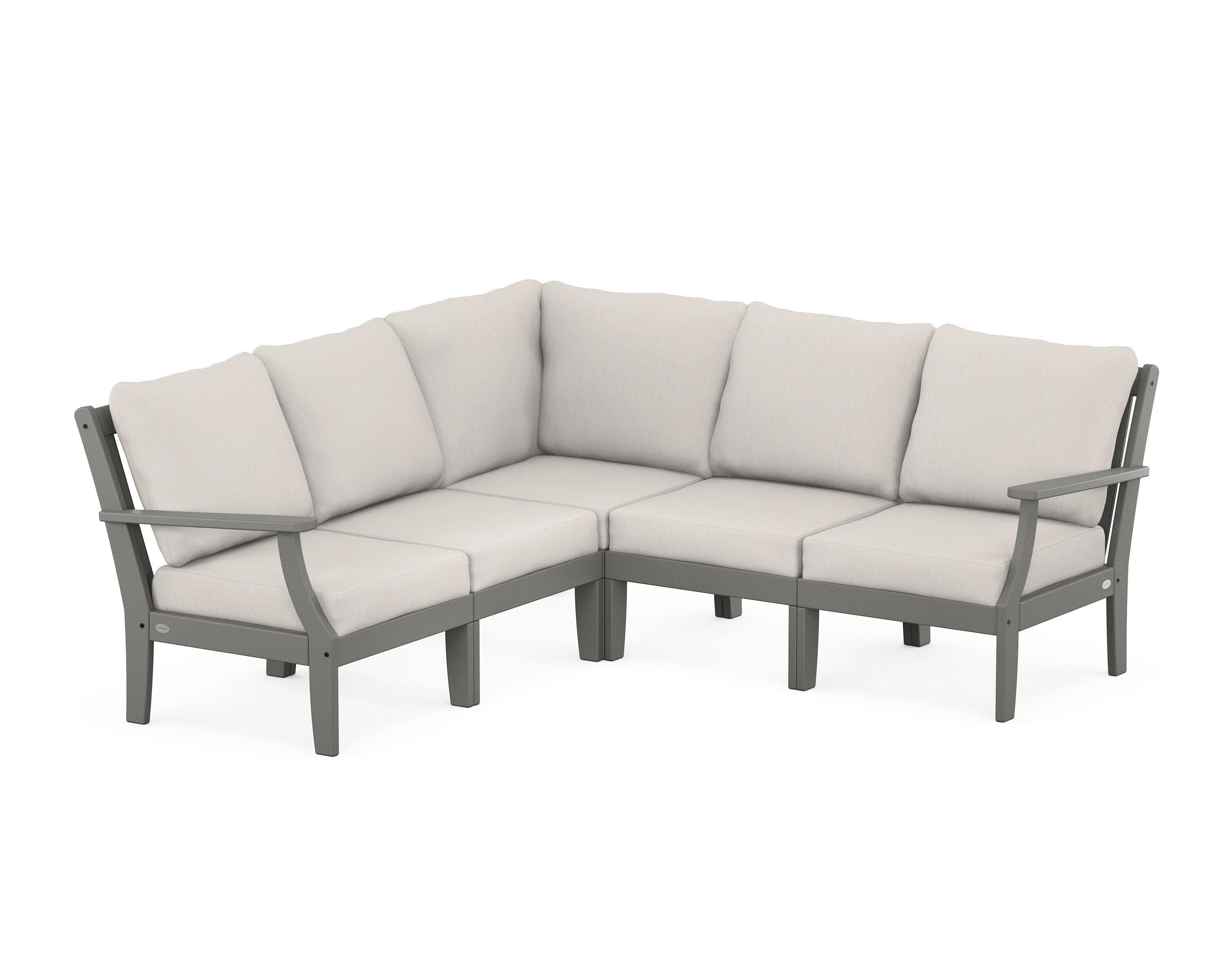 Braxton Modular 5-Piece Deep Seating Set in Slate Grey / Cast Ash