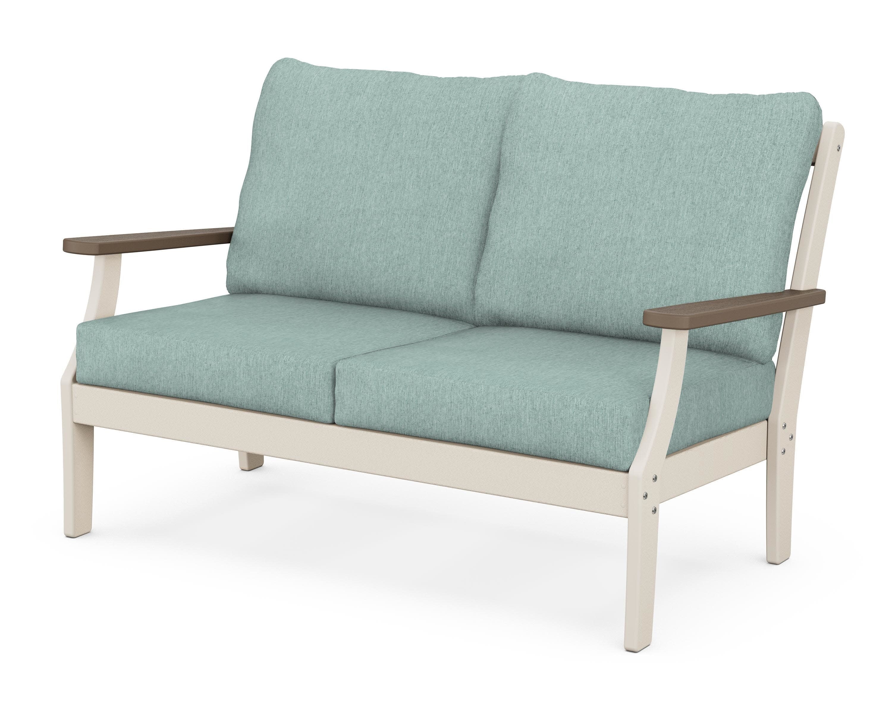 Braxton Deep Seating Loveseat in Sand / Kona / Glacier Spa