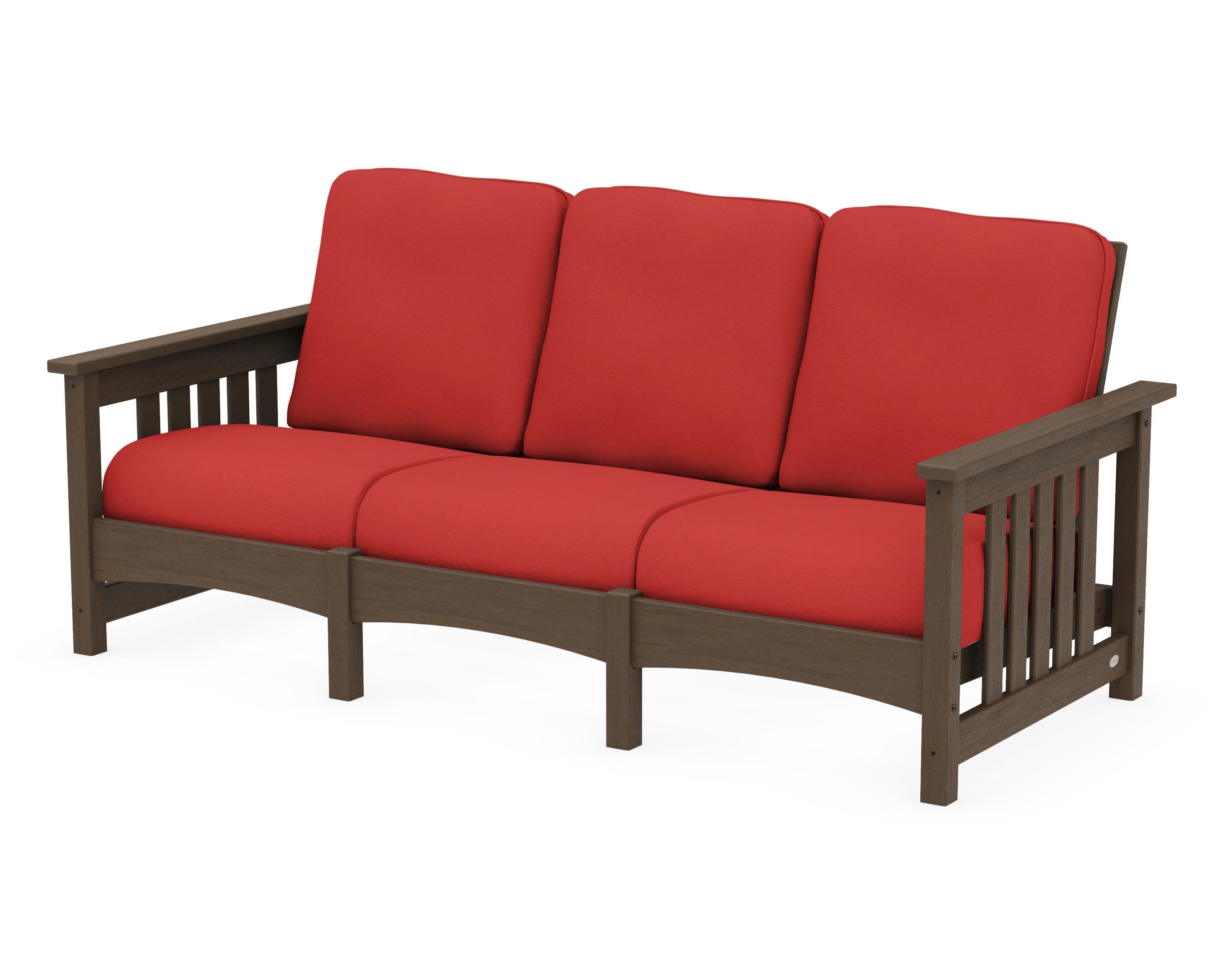 Club Mission Sofa in Kona / Crimson Linen