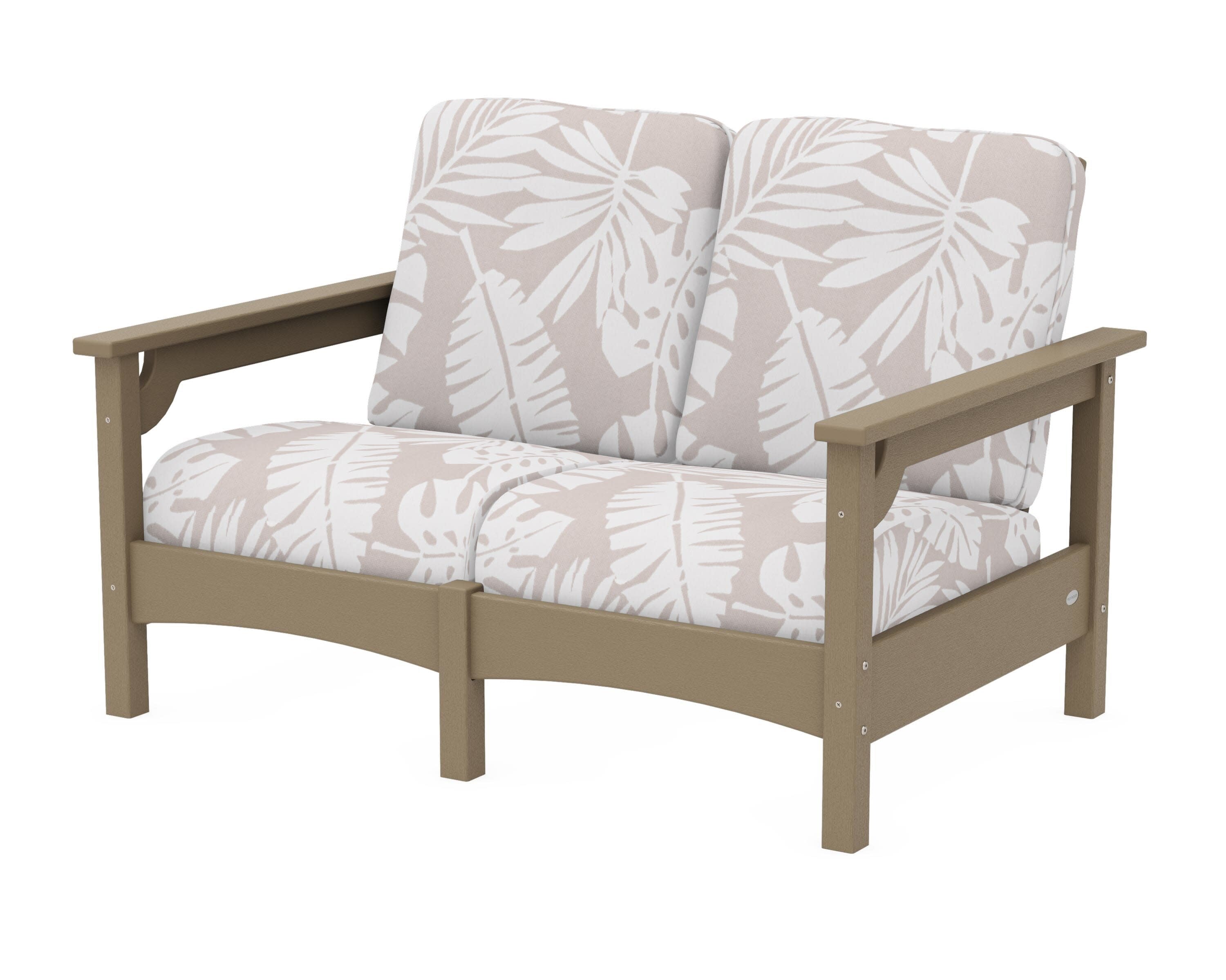 Club Loveseat in Vintage Sahara / Leaf Dune Burlap