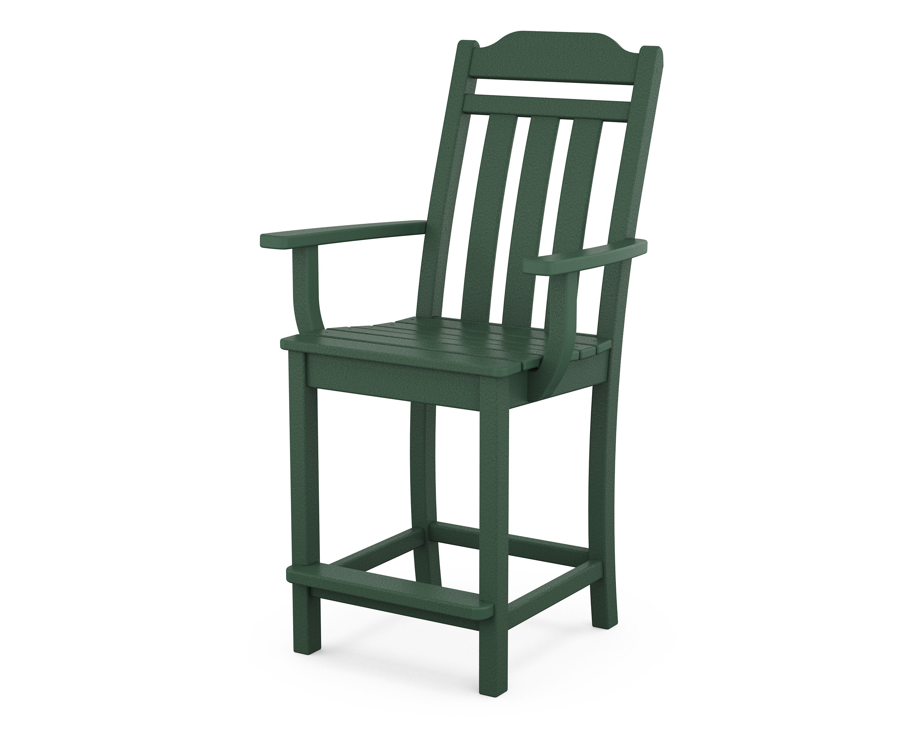 Cottage Counter Arm Chair in Green