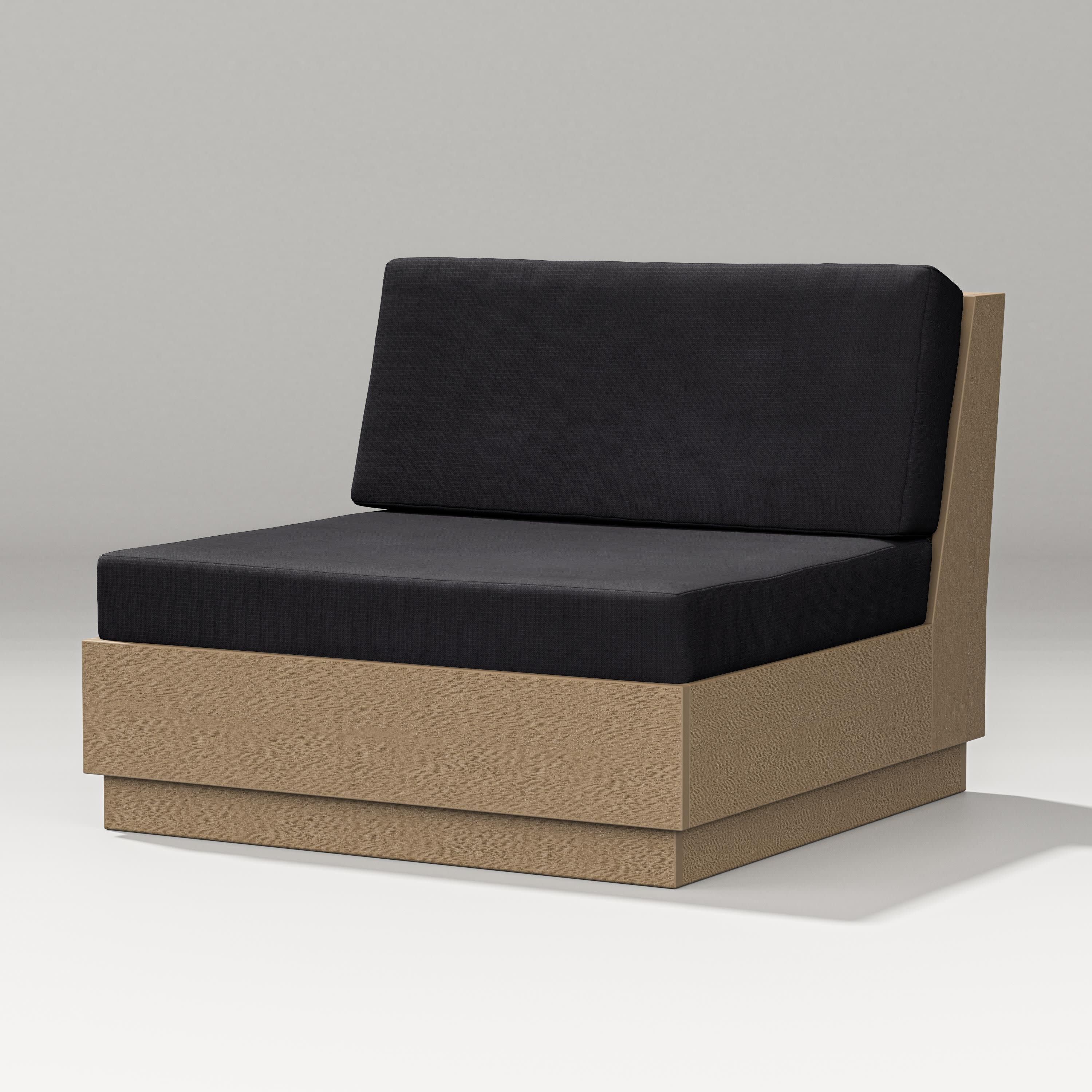 Elevate Modular Armless Chair in Vintage Sahara / Midnight Linen