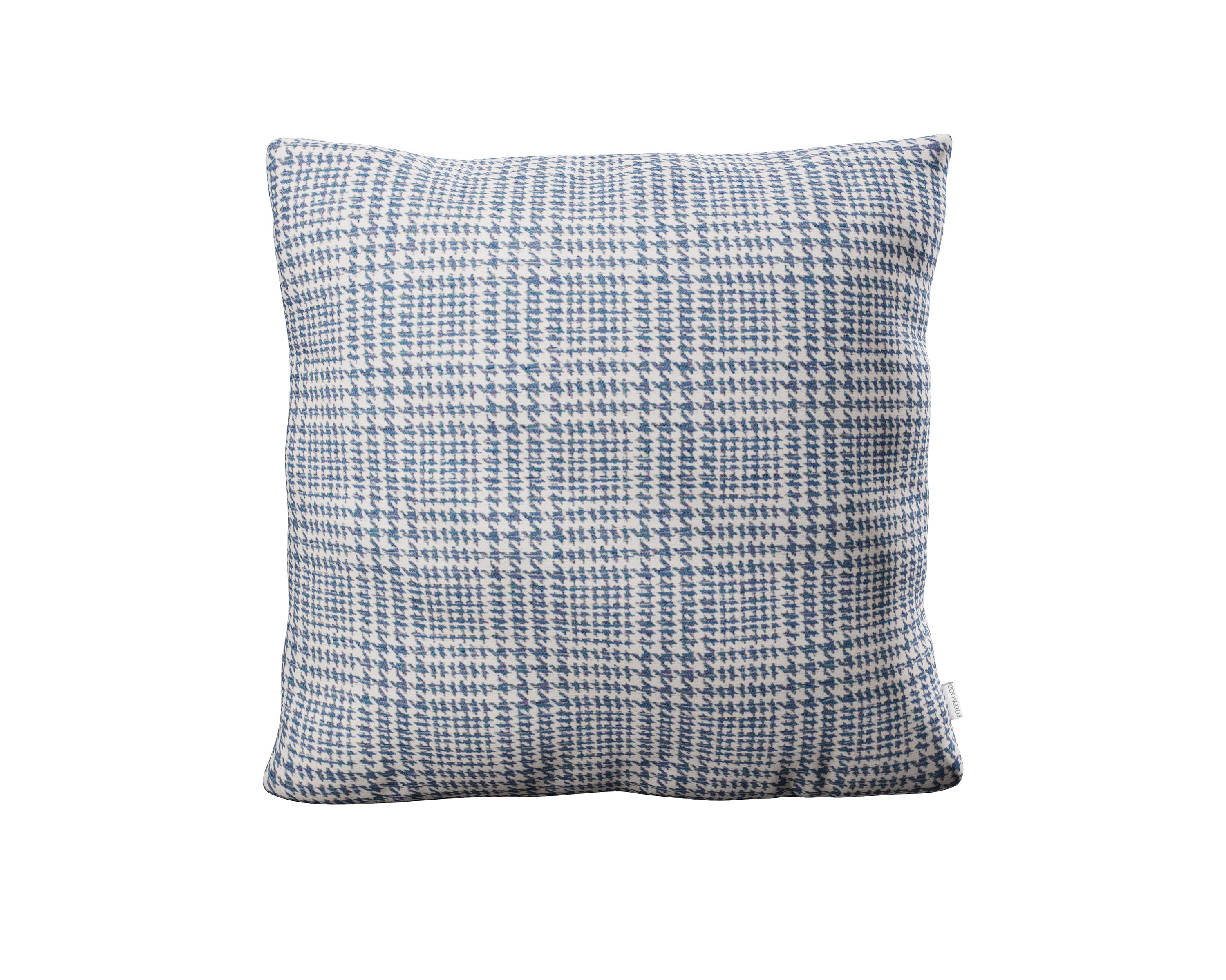 22" Outdoor Throw Pillow in Houndstooth Sky Blue