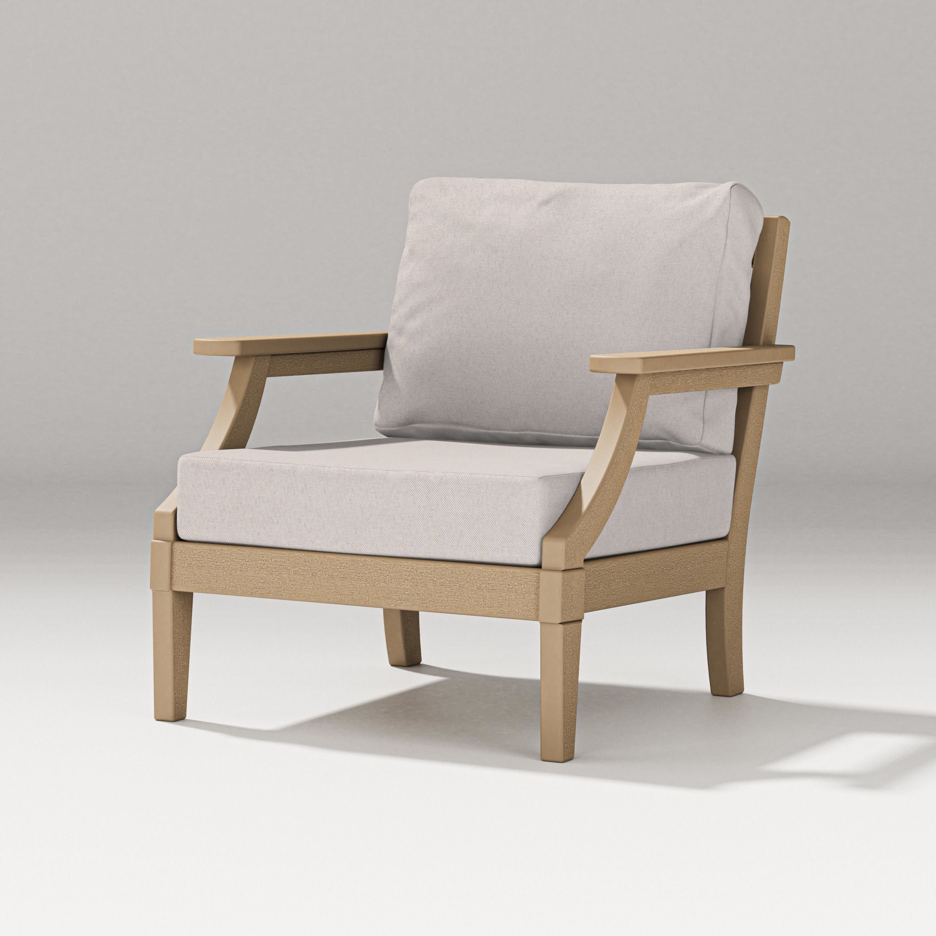 Estate Lounge Chair in Vintage Sahara / Dune Burlap