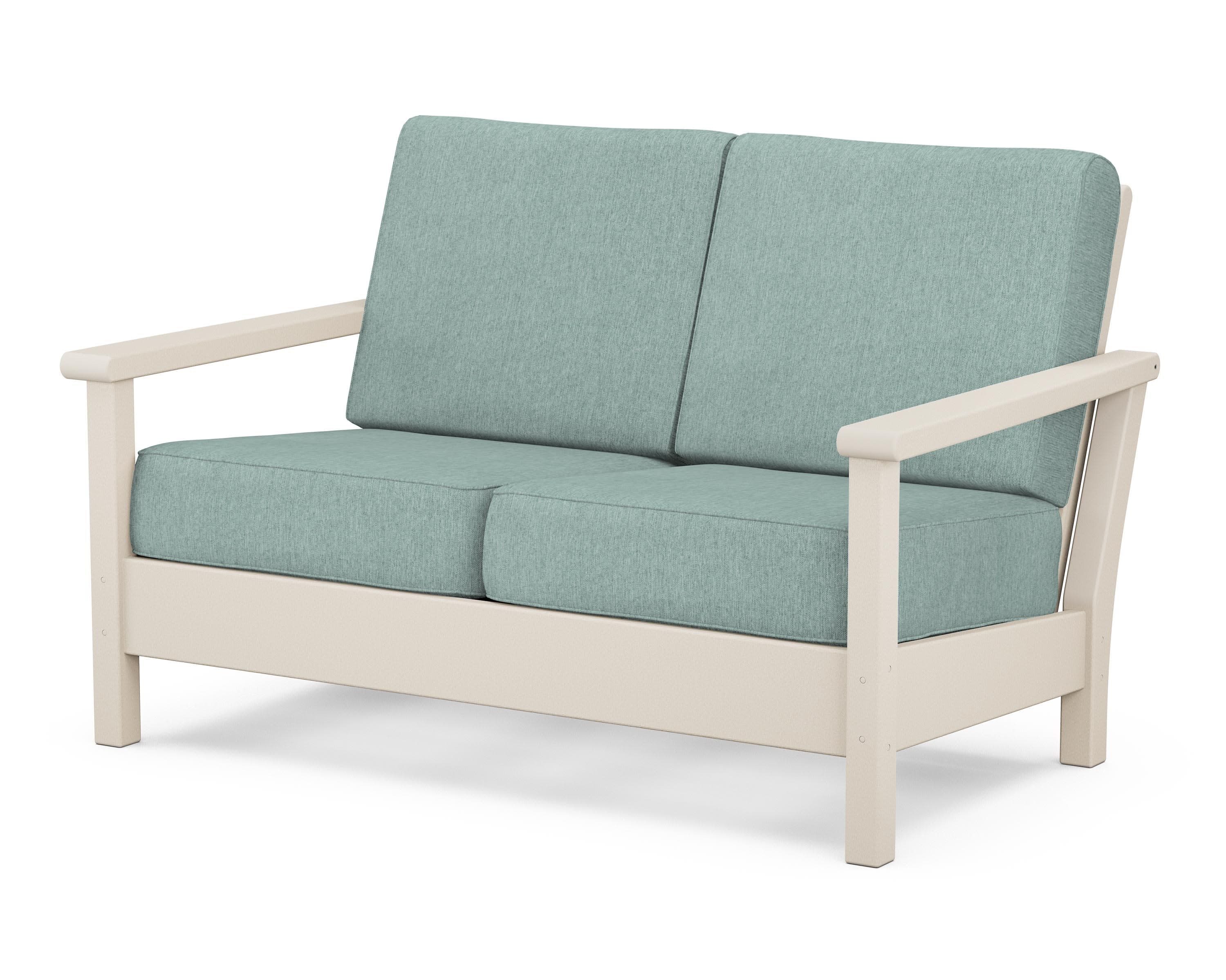 Harbour Deep Seating Loveseat in Sand / Glacier Spa