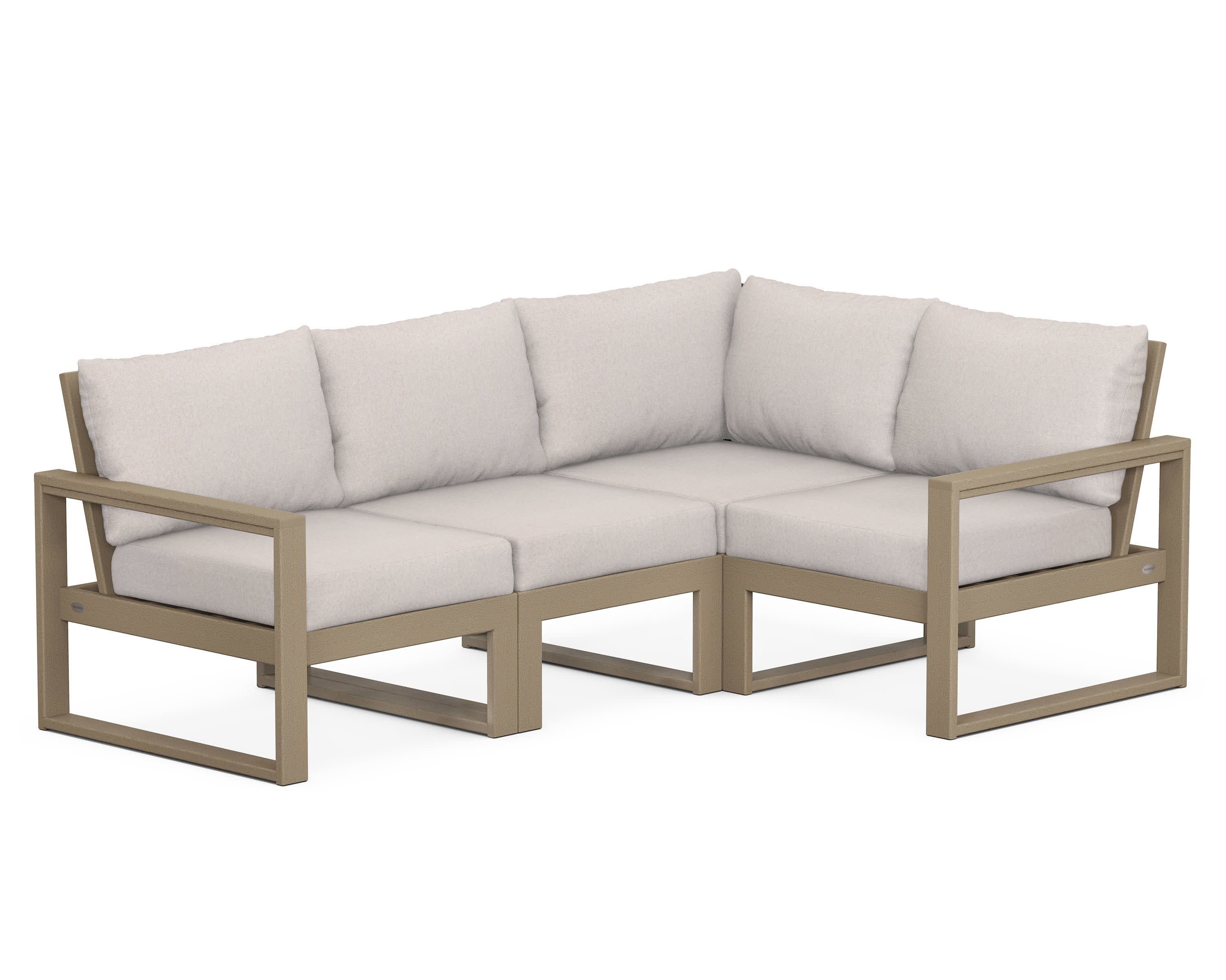 EDGE 4-Piece Modular Deep Seating Set in Vintage Sahara / Dune Burlap