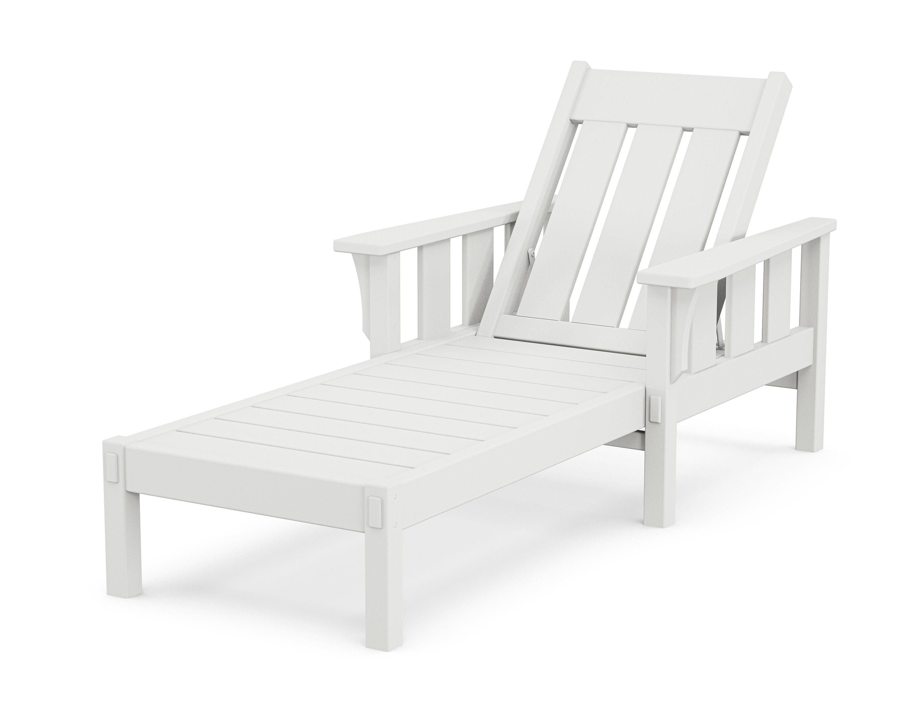 Acadia Chaise Lounge in White