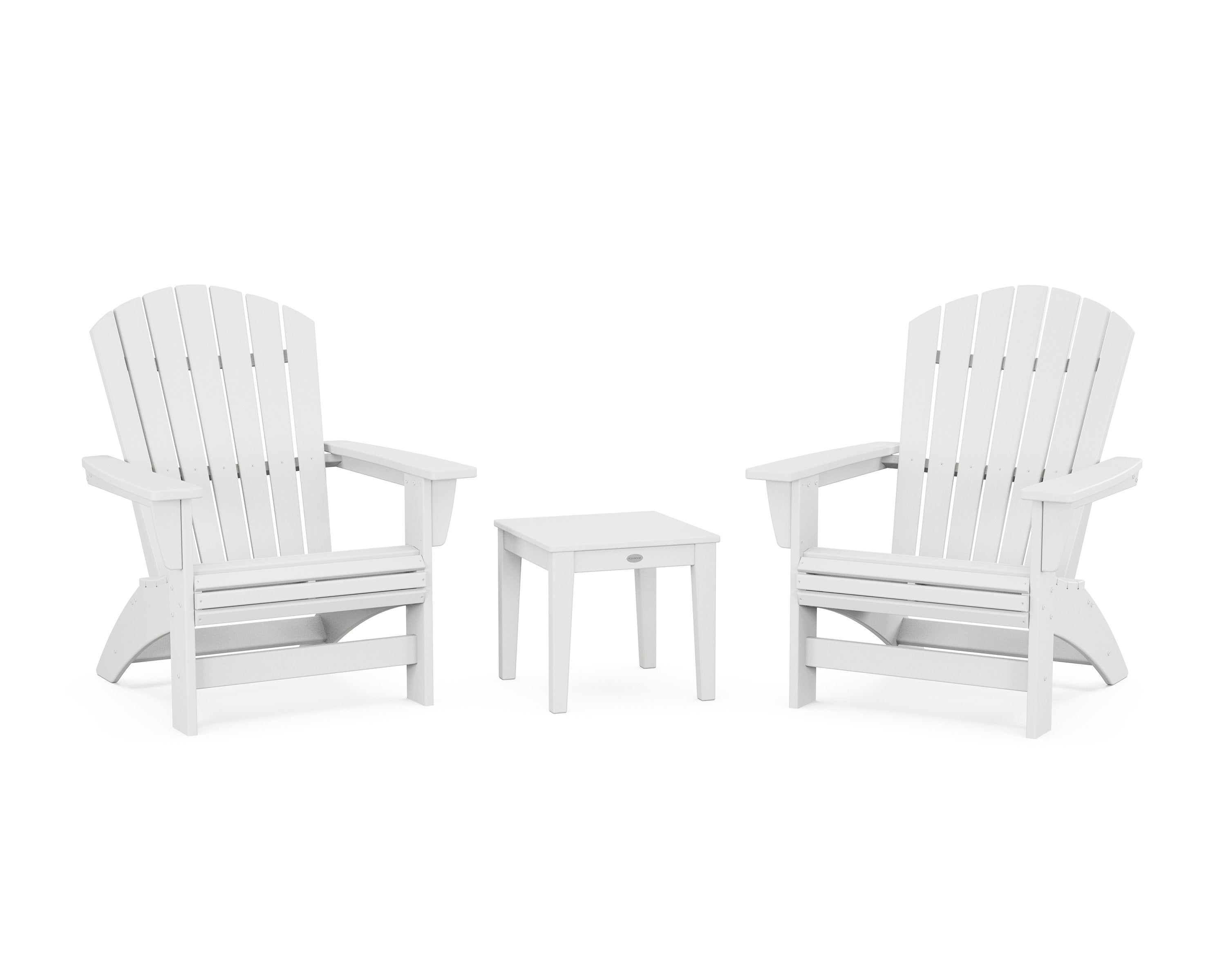 3-Piece Nautical Grand Adirondack Set in White