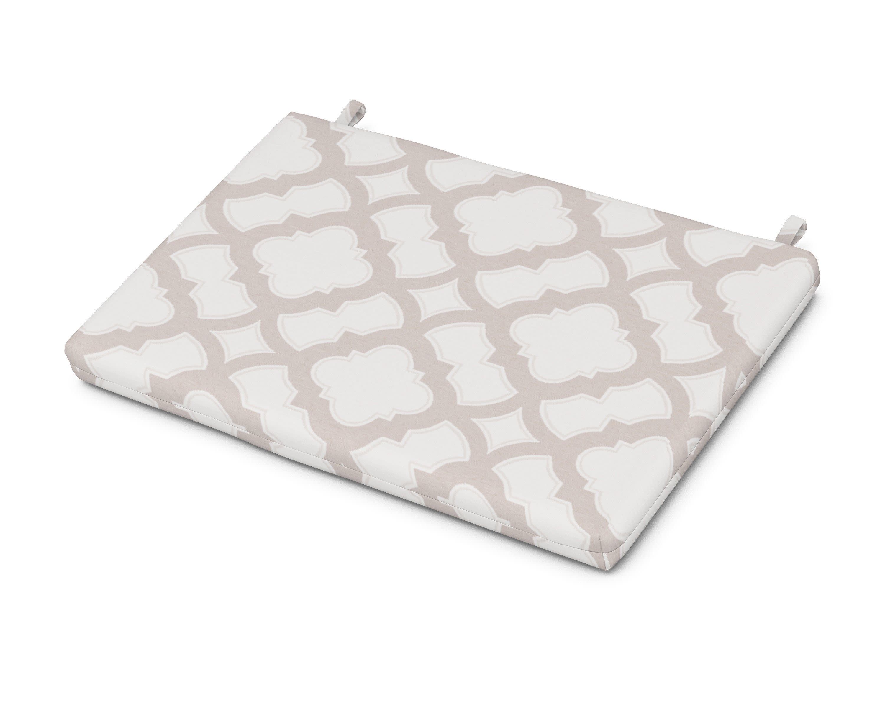 Eastport Lounge Chair Cushion in Trellis Dune Burlap