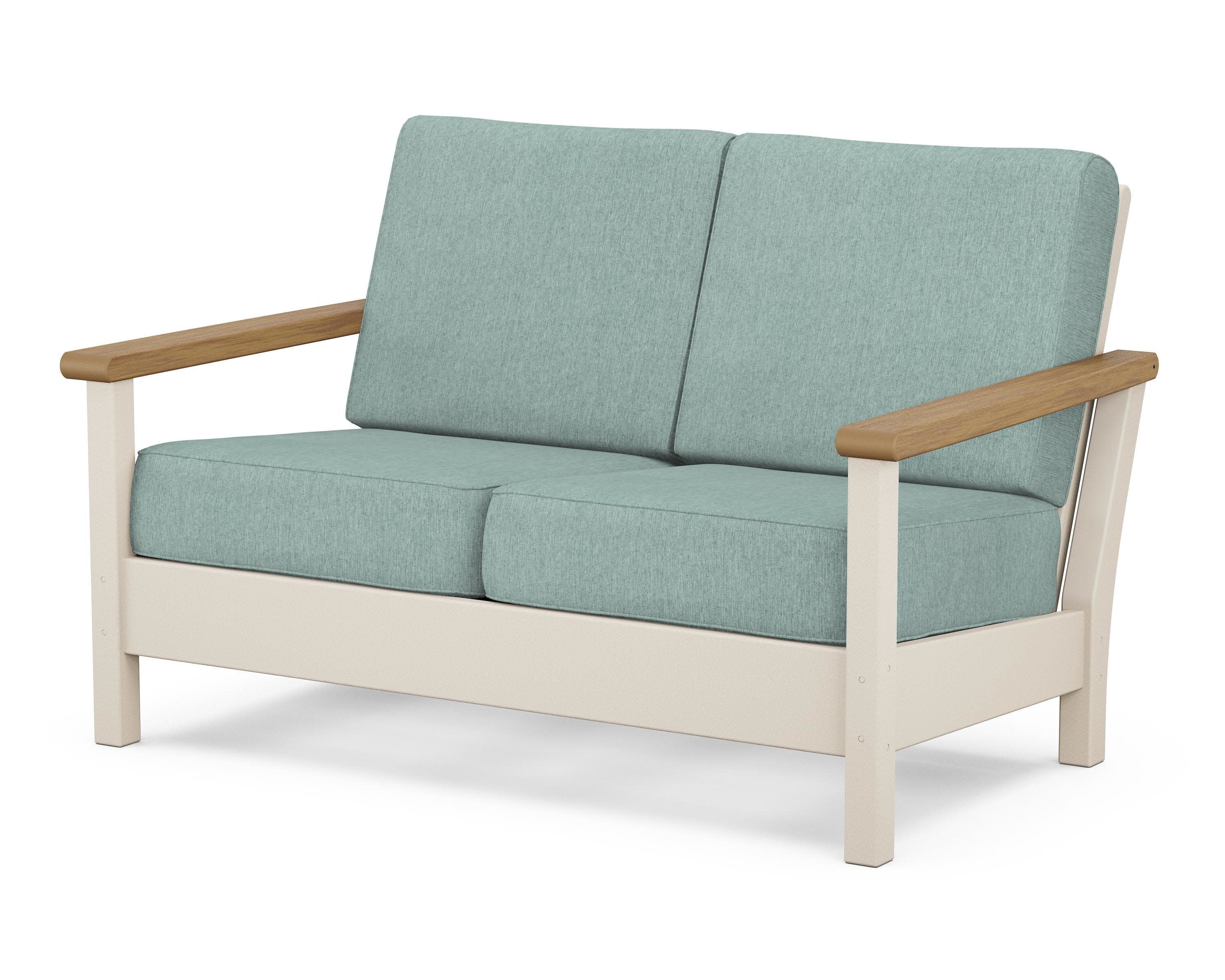 Harbour Deep Seating Loveseat in Sand / Natural / Glacier Spa