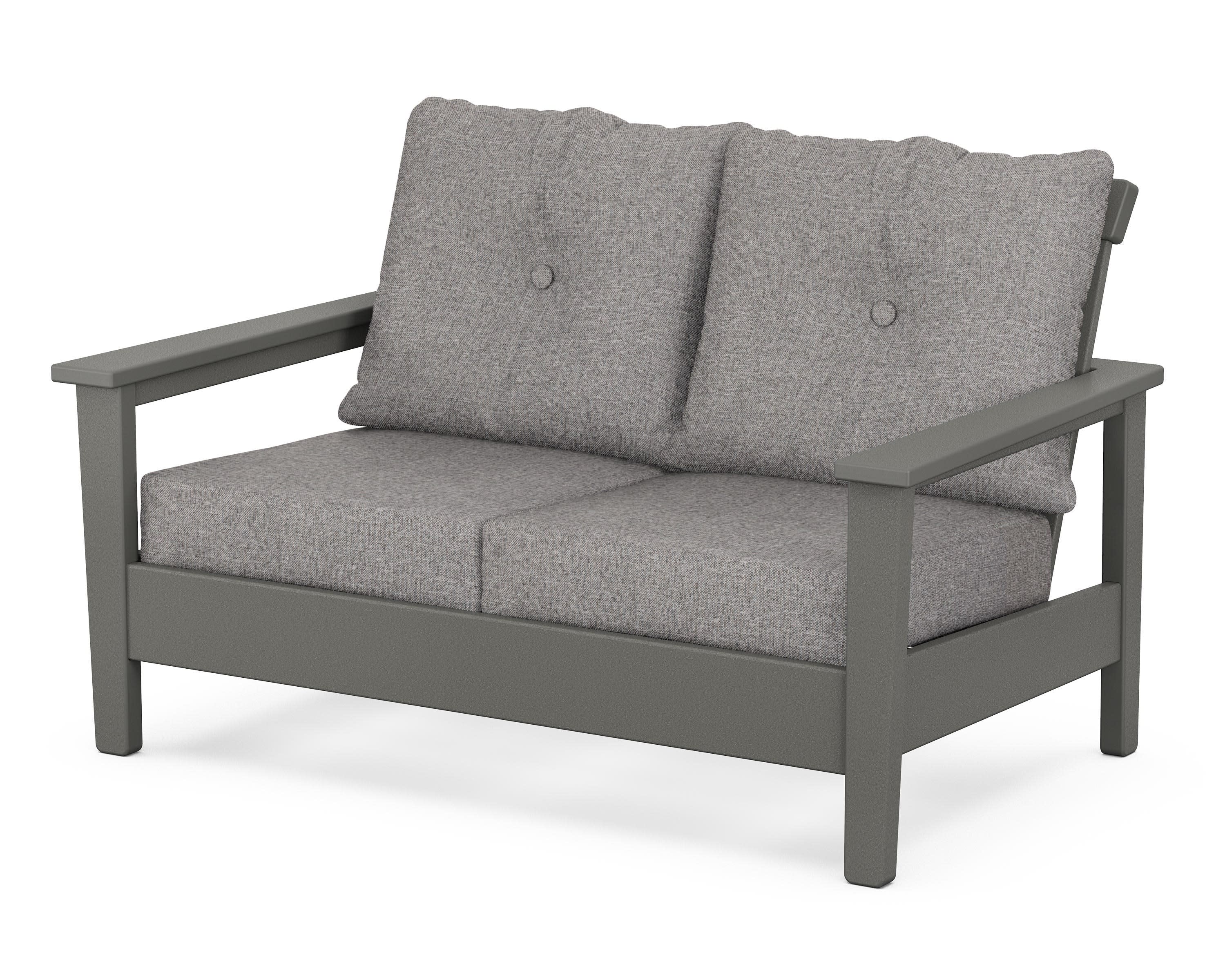 Prescott Deep Seating Loveseat in Slate Grey / Grey Mist