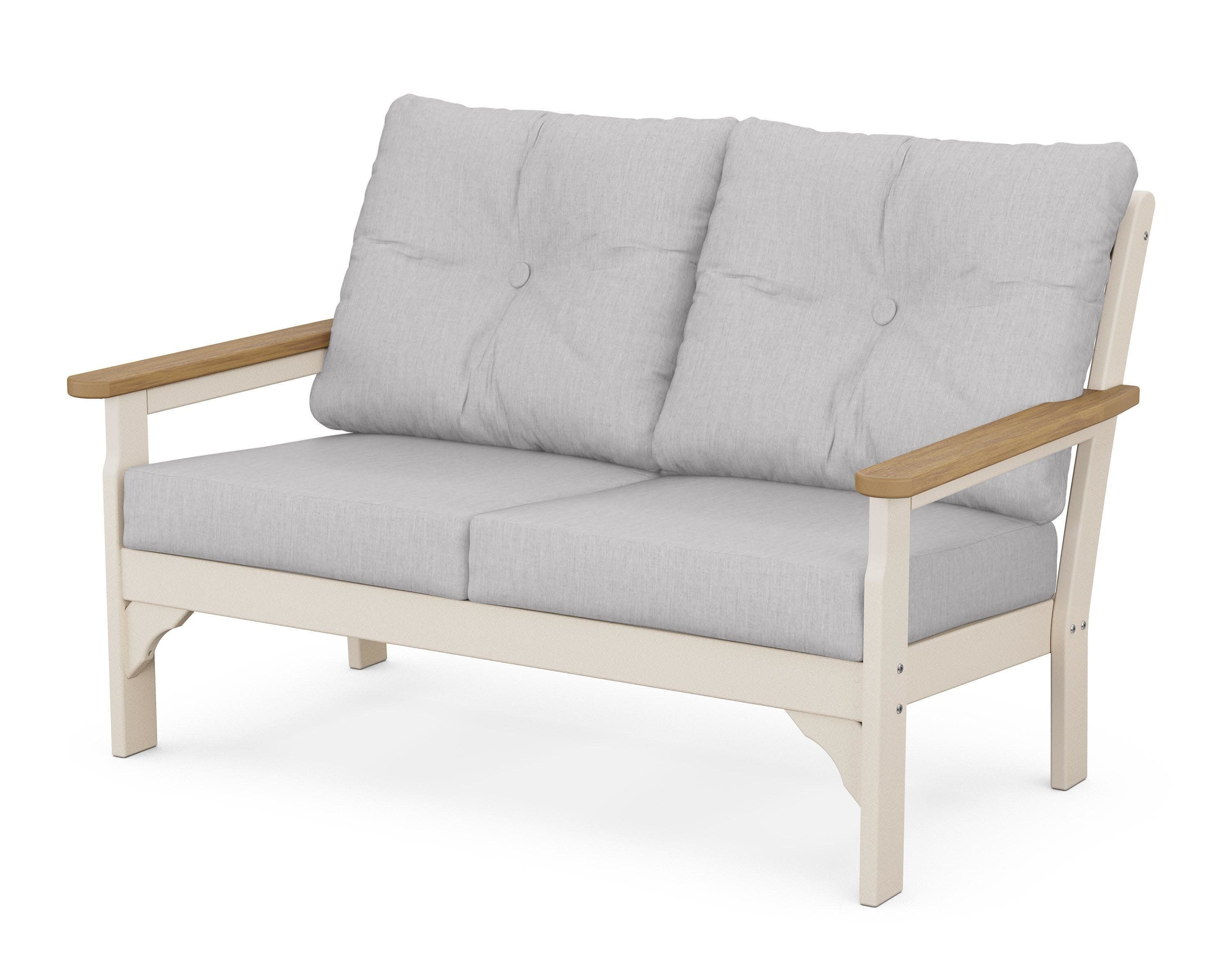 Vineyard Deep Seating Loveseat in Sand / Natural / Granite