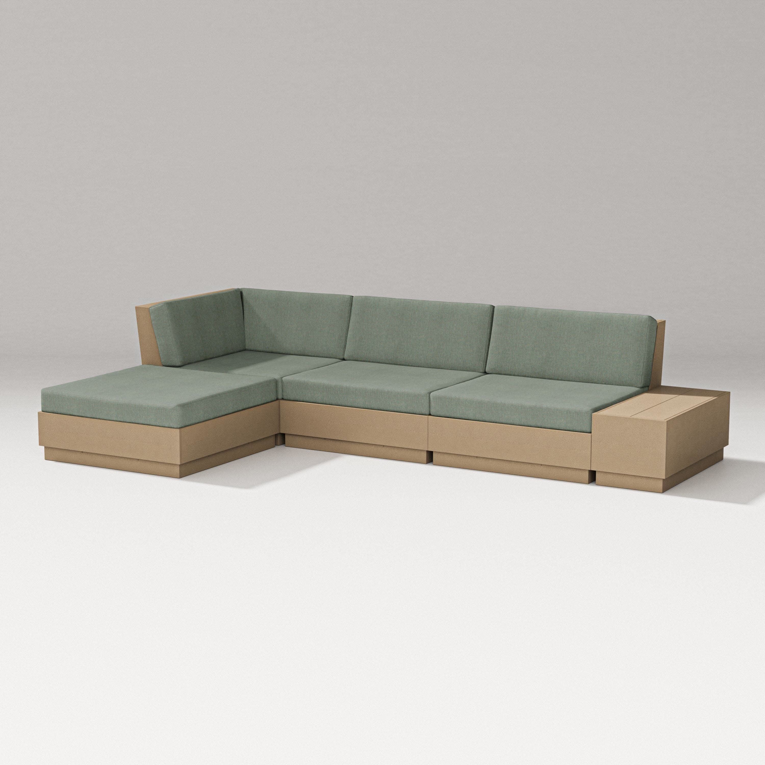 Elevate Chaise Sectional in Vintage Sahara / Cast Sage