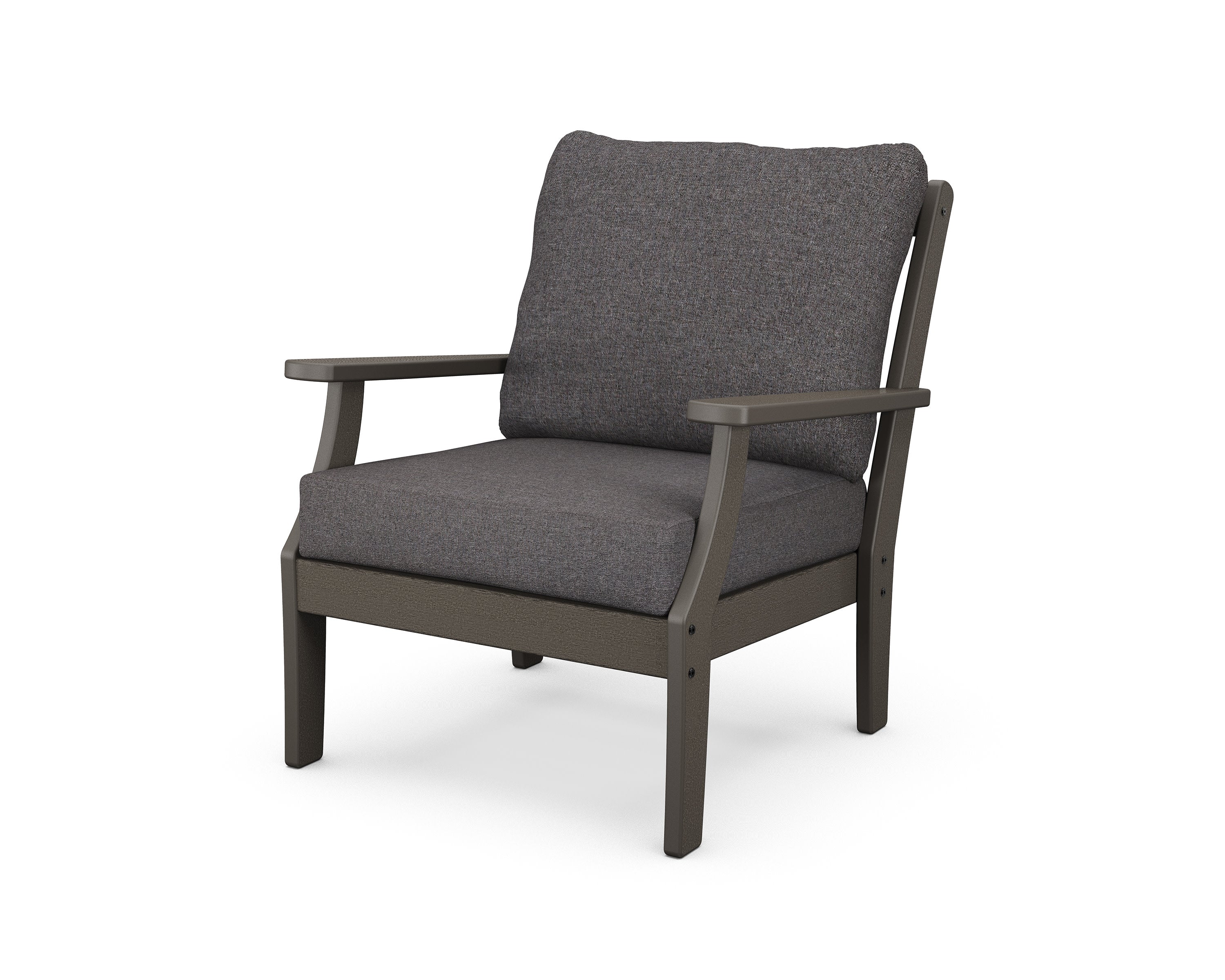 Braxton Deep Seating Chair in Vintage Coffee / Ash Charcoal