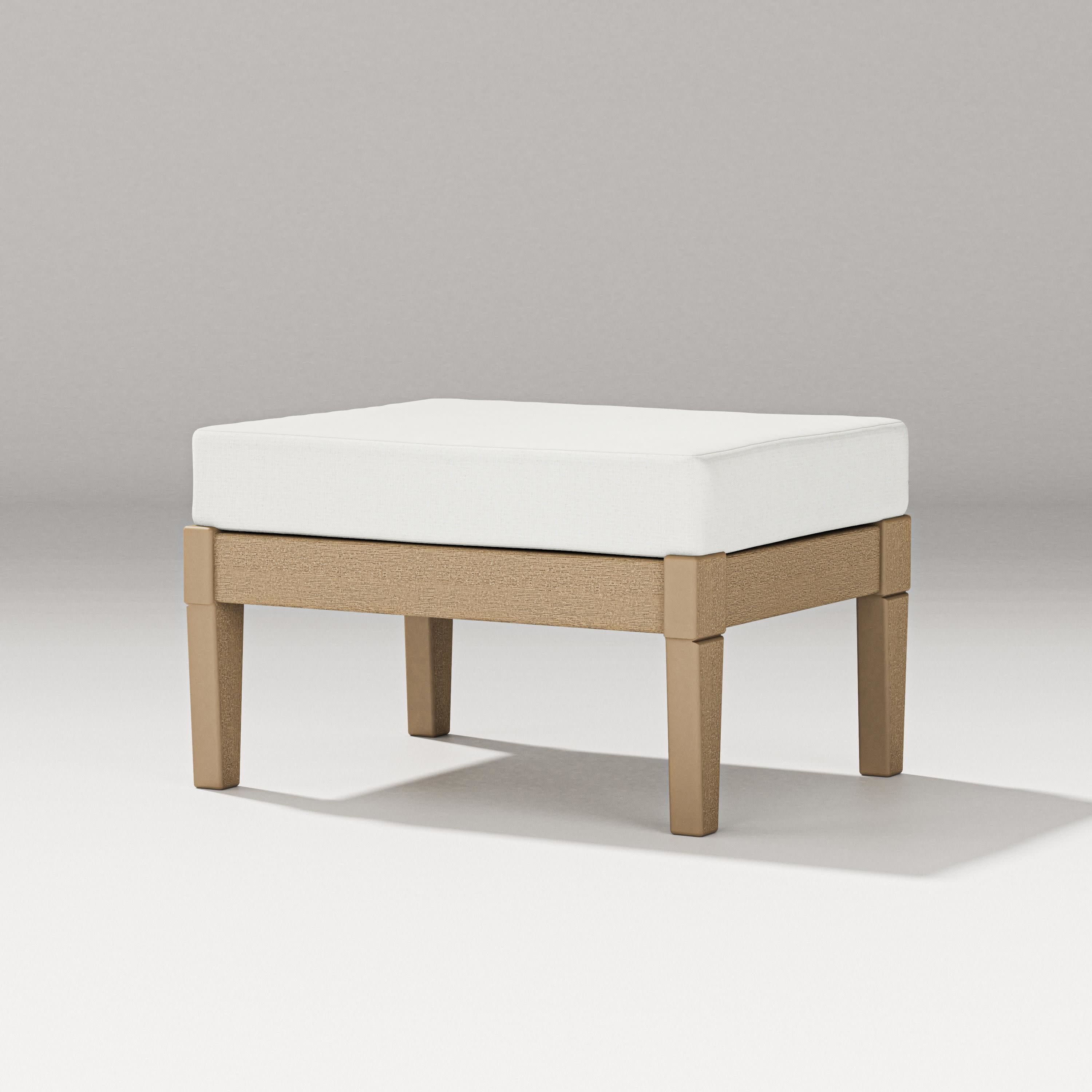 Estate Lounge Ottoman in Vintage Sahara / Natural Linen