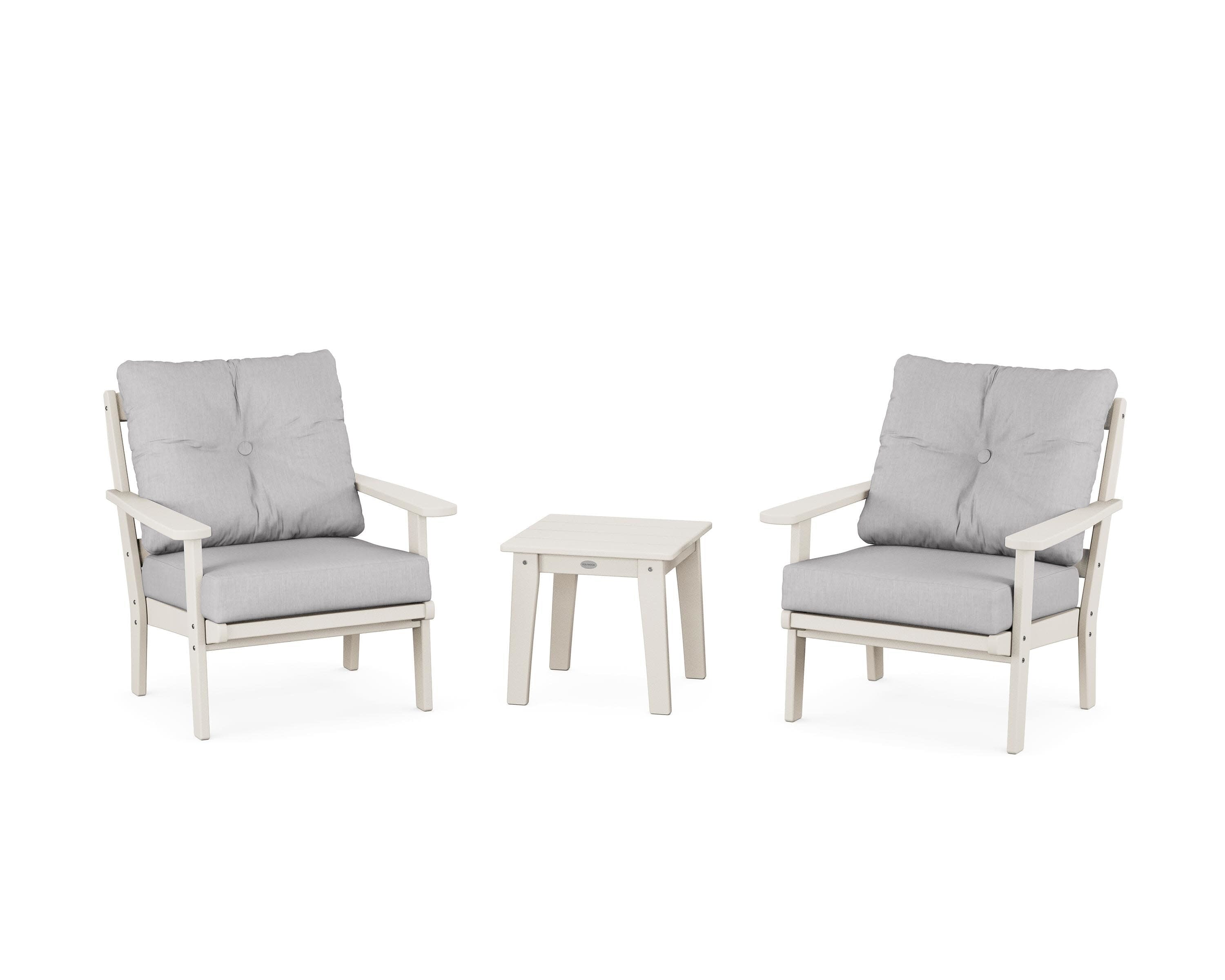 Mission 3-Piece Deep Seating Set in Sand / Granite