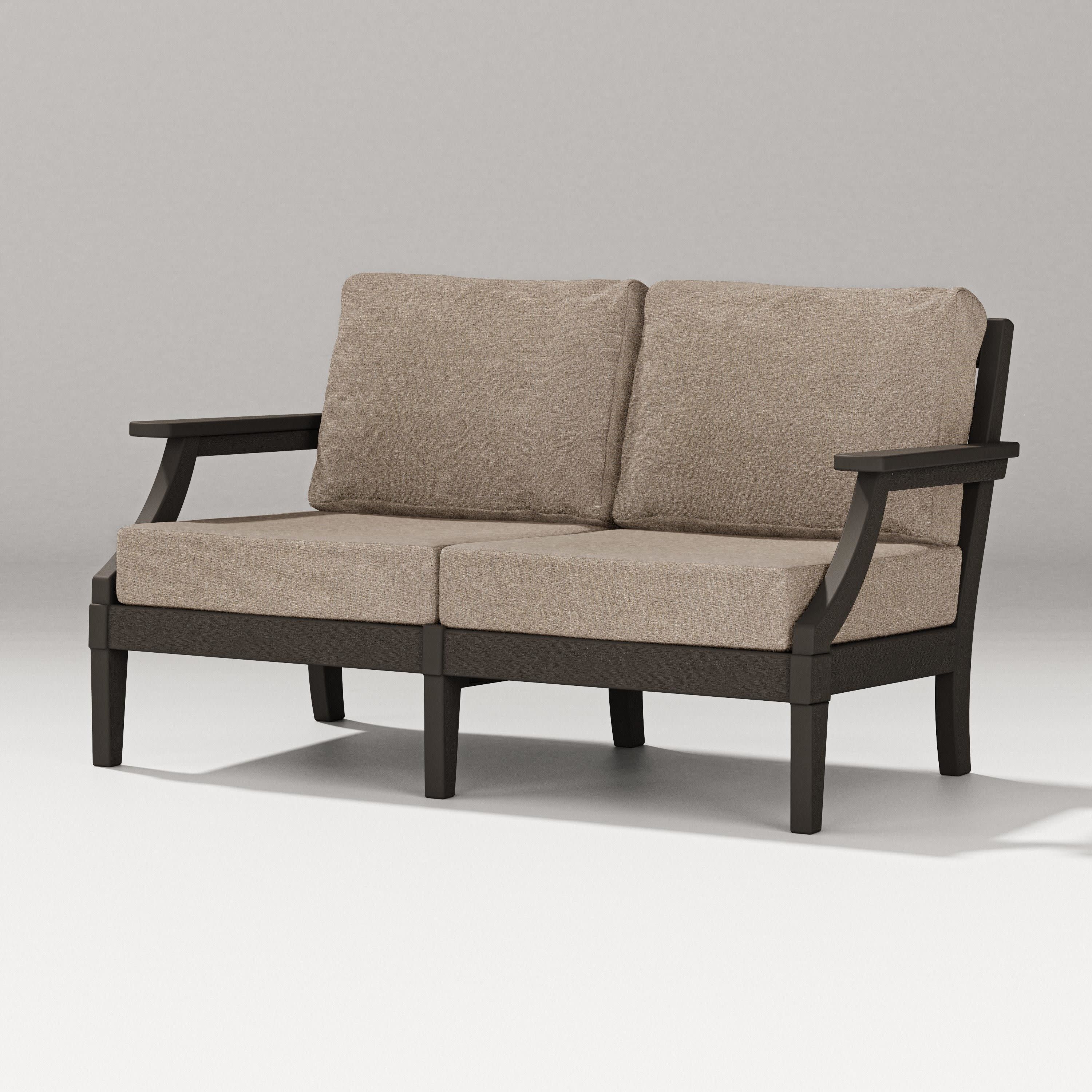 Estate Loveseat in Vintage Coffee / Spiced Burlap