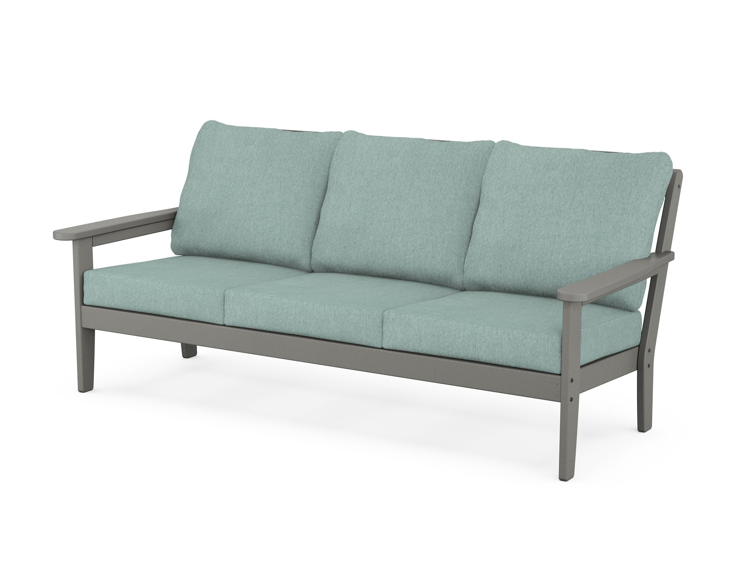 Cottage Deep Seating Sofa in Slate Grey / Glacier Spa