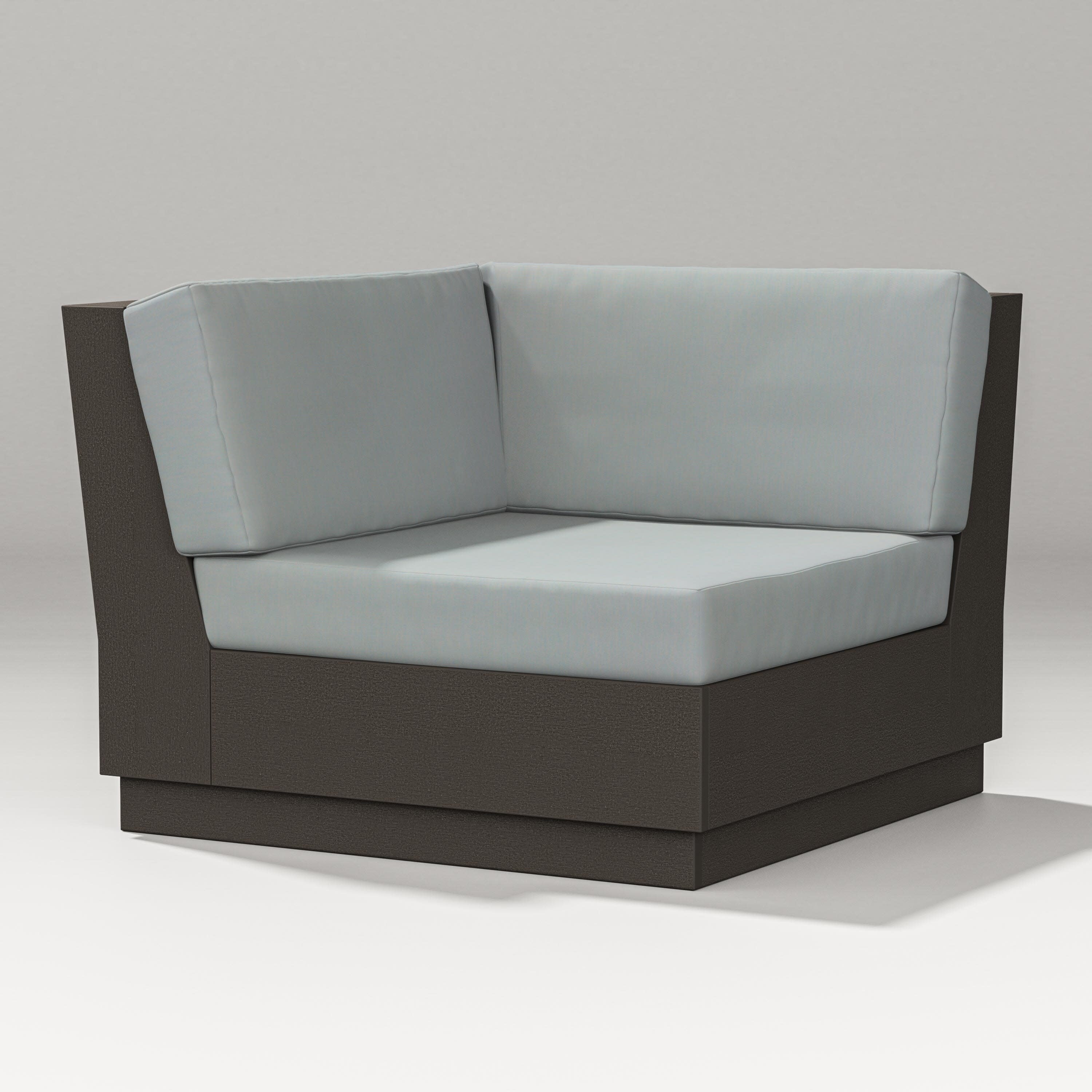 Elevate Modular Corner Chair in Vintage Coffee / Spa