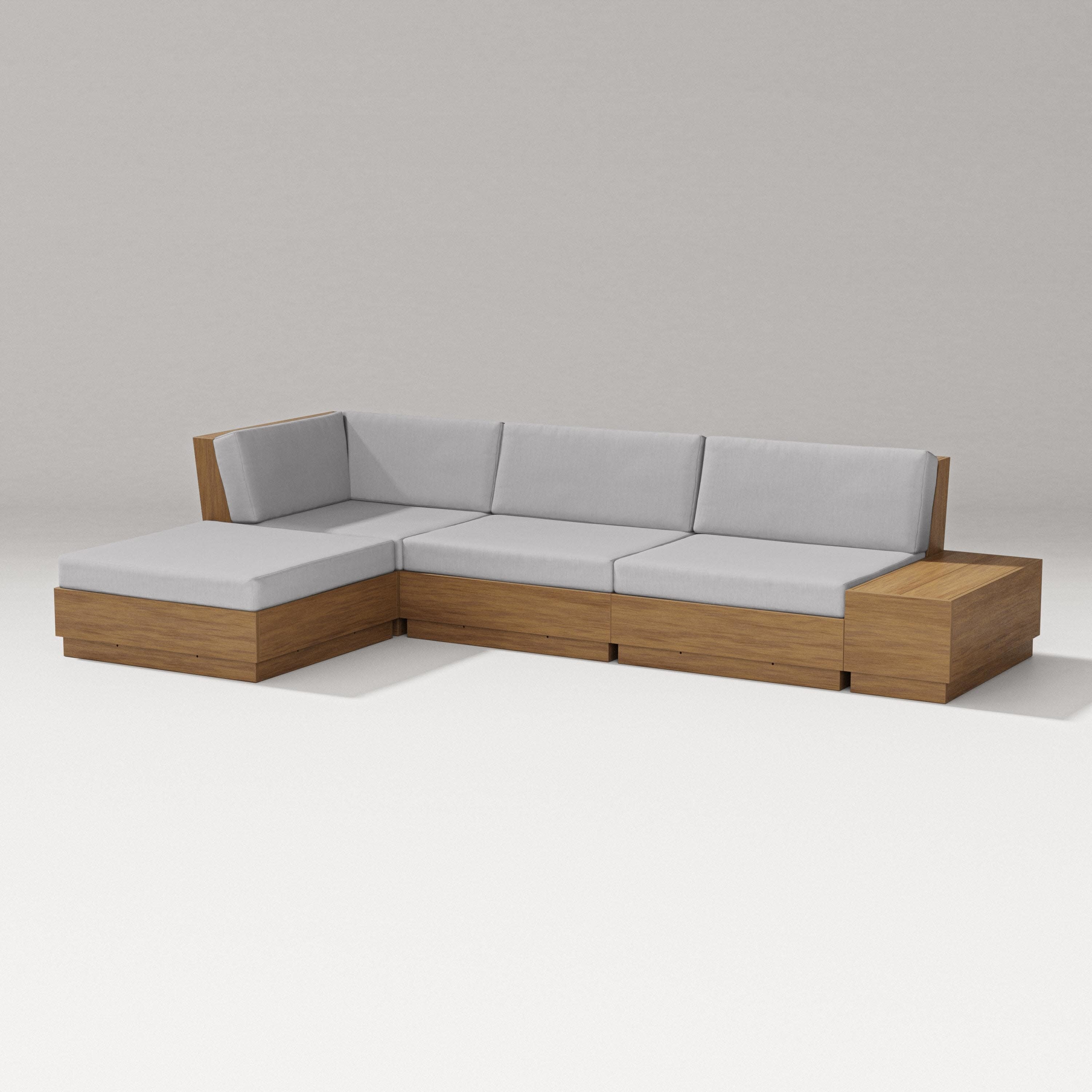 Elevate Chaise Sectional in Natural / Granite