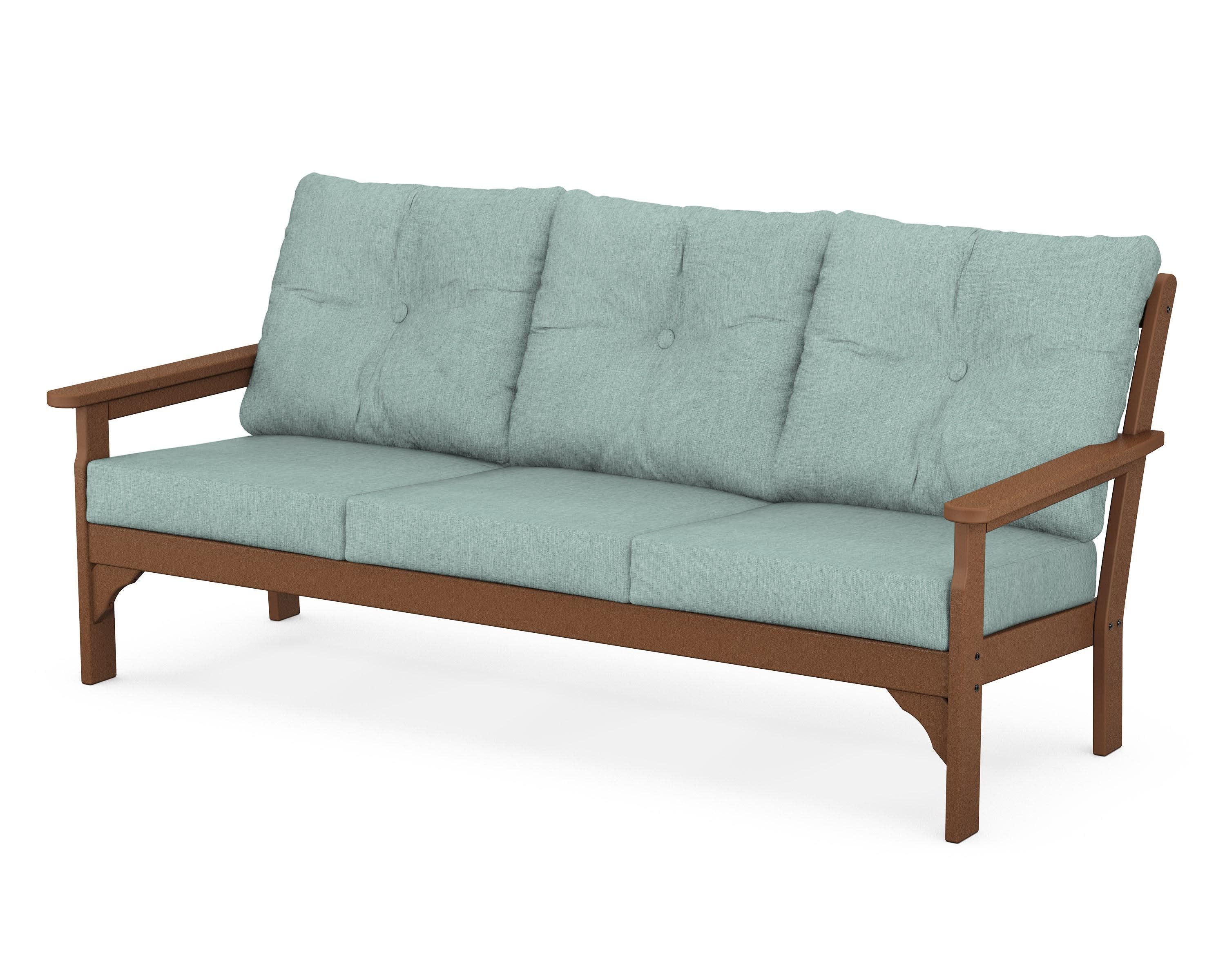 Vineyard Deep Seating Sofa in Teak / Glacier Spa