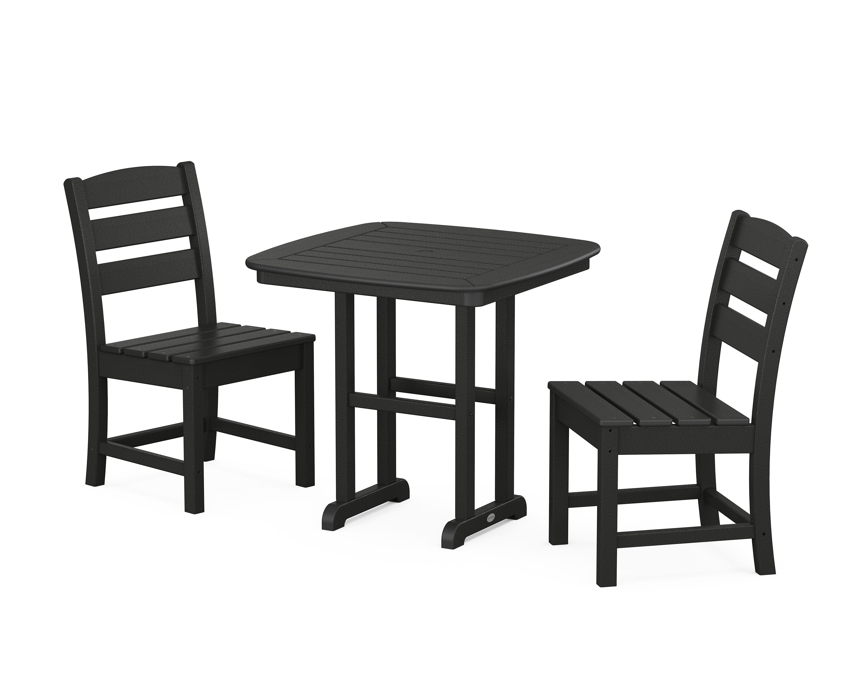 Lakeside Side Chair 3-Piece Dining Set in Black