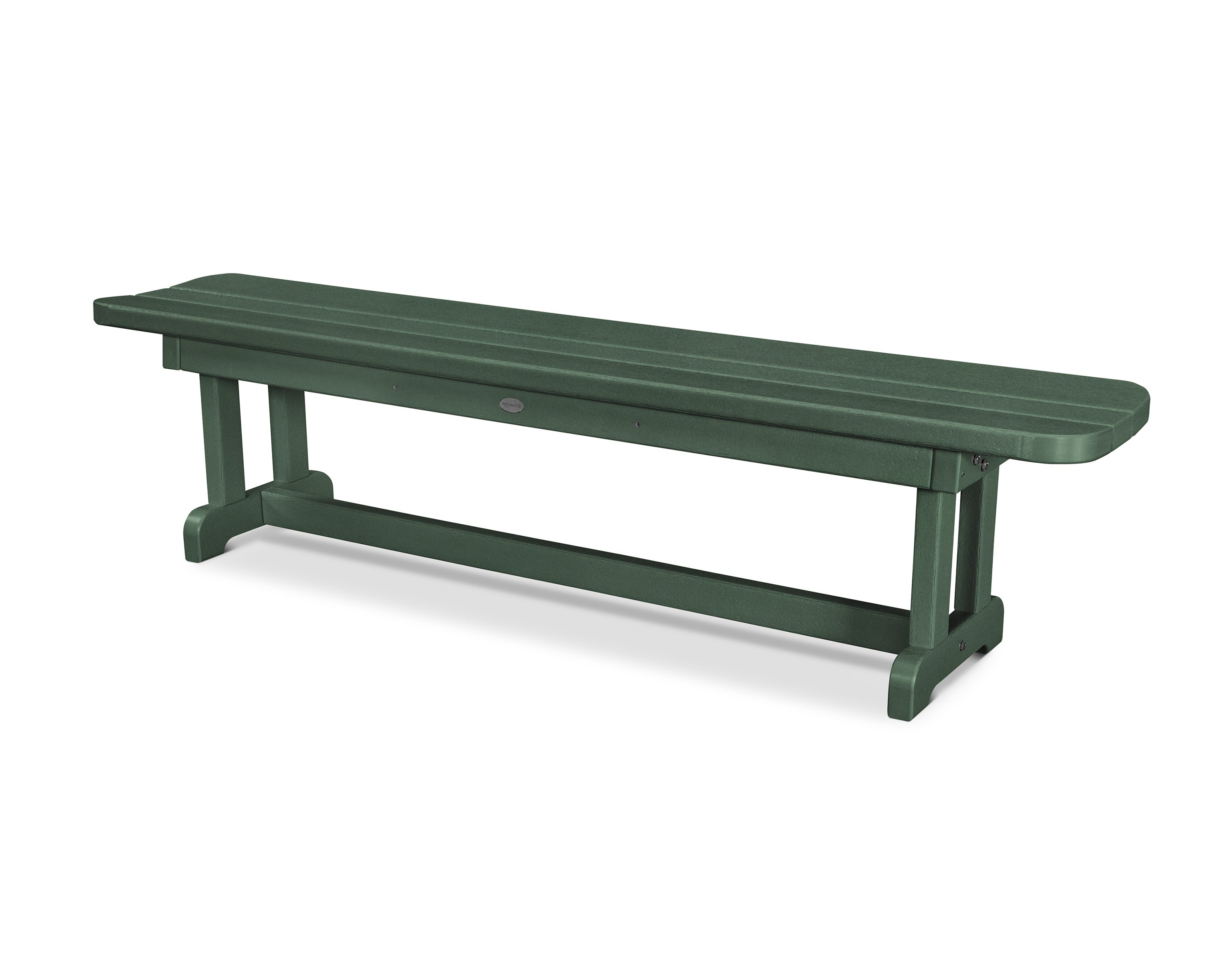 Park 72" Harvester Backless Bench in Green
