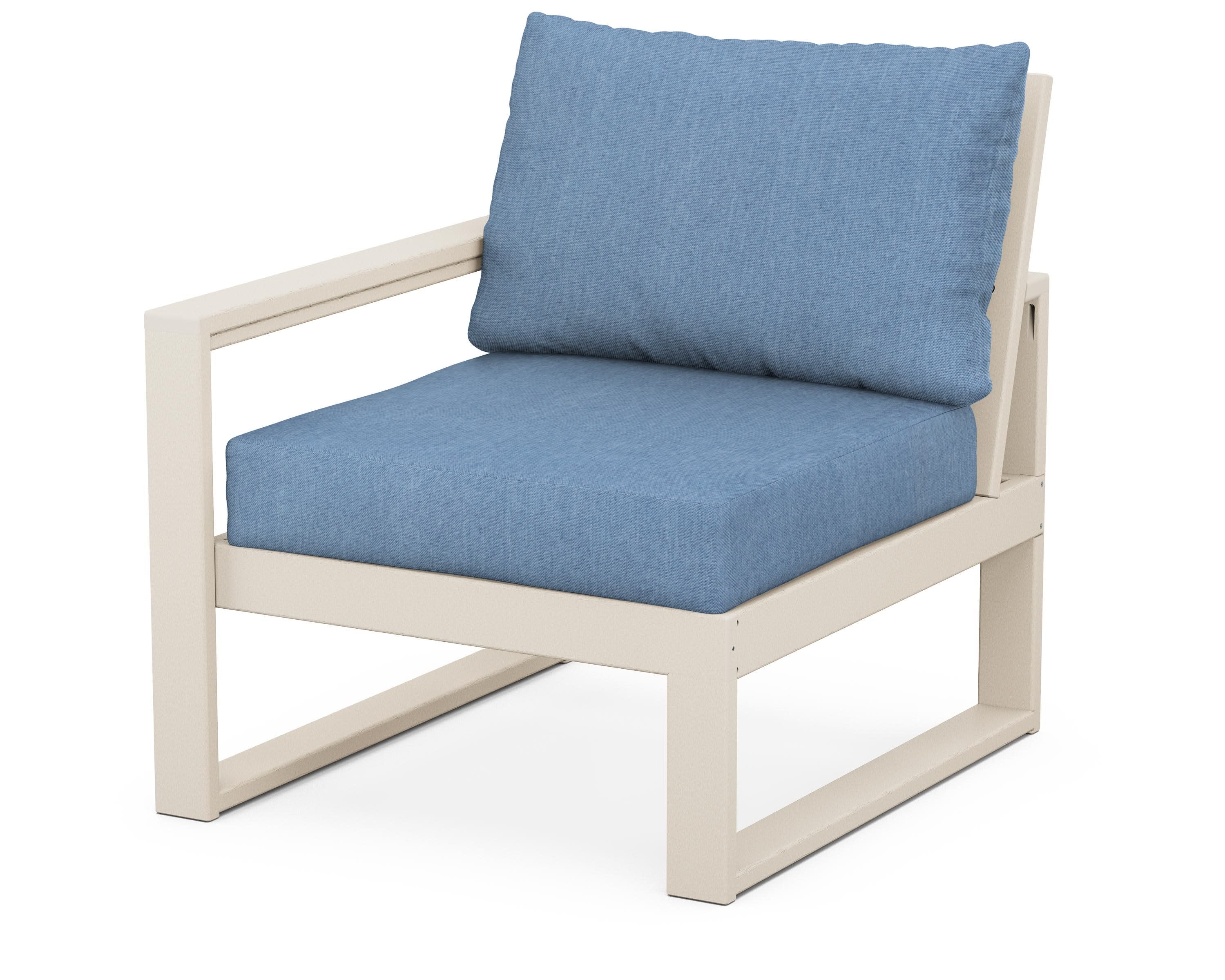 EDGE Modular Left Arm Chair in Sand / Sky Blue