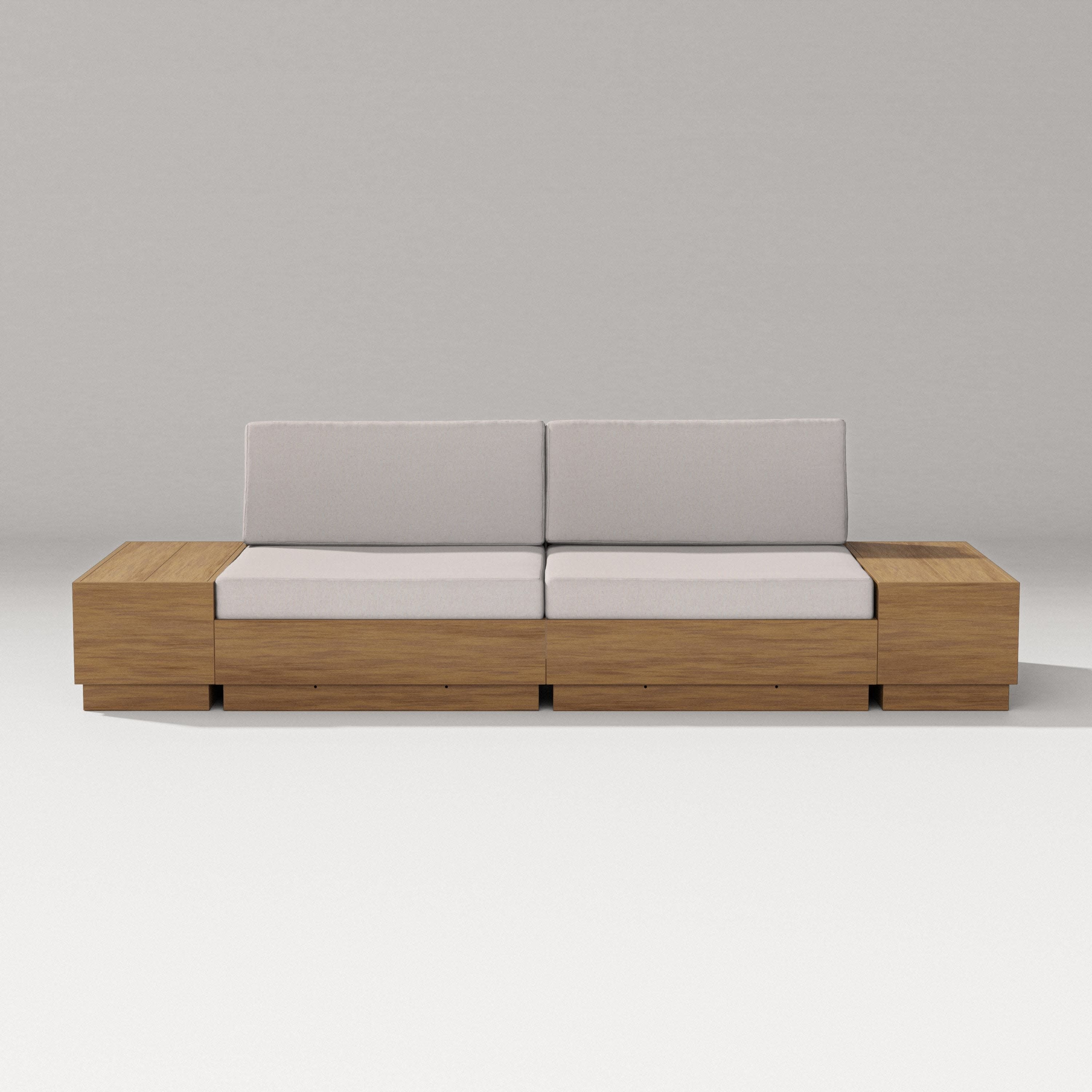 Elevate 4-Piece Loveseat Sectional in Natural / Dune Burlap