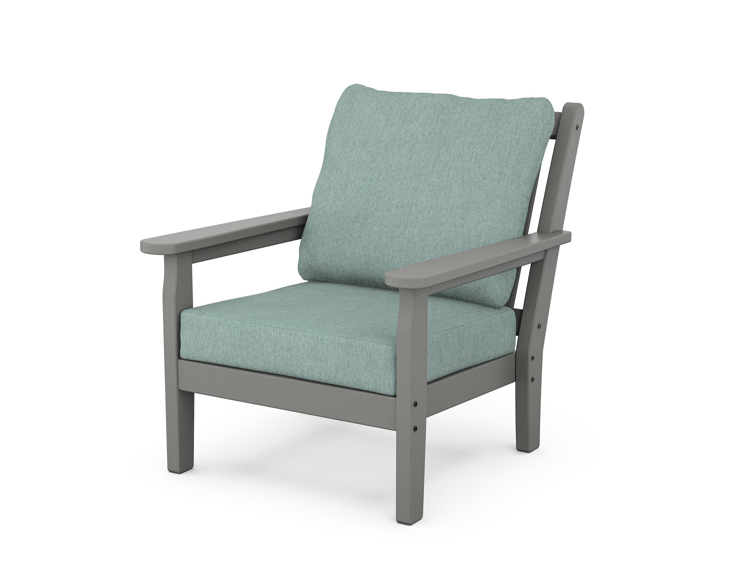 Chippendale Deep Seating Chair in Slate Grey / Glacier Spa