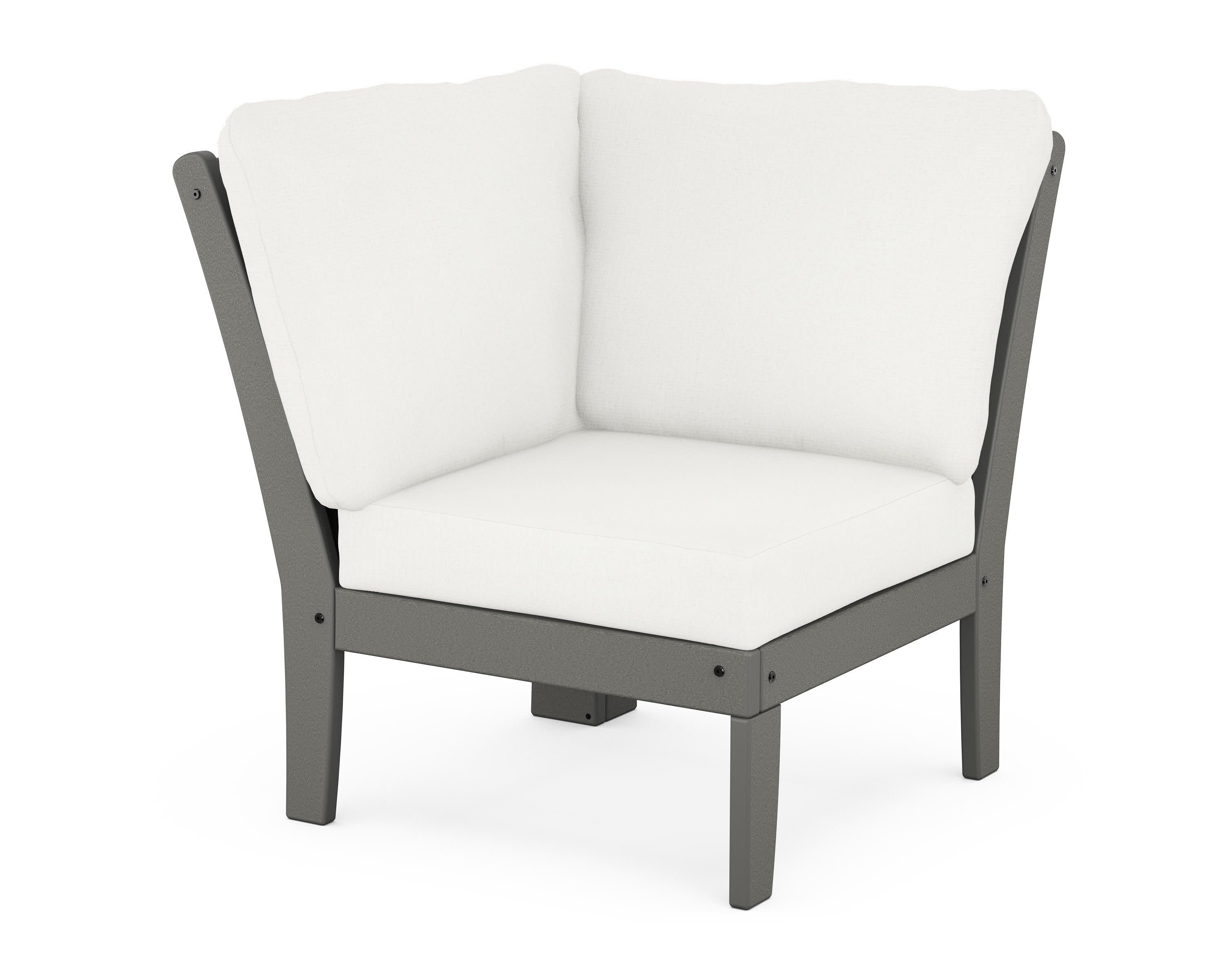 Braxton Modular Corner Chair in Slate Grey / Natural Linen