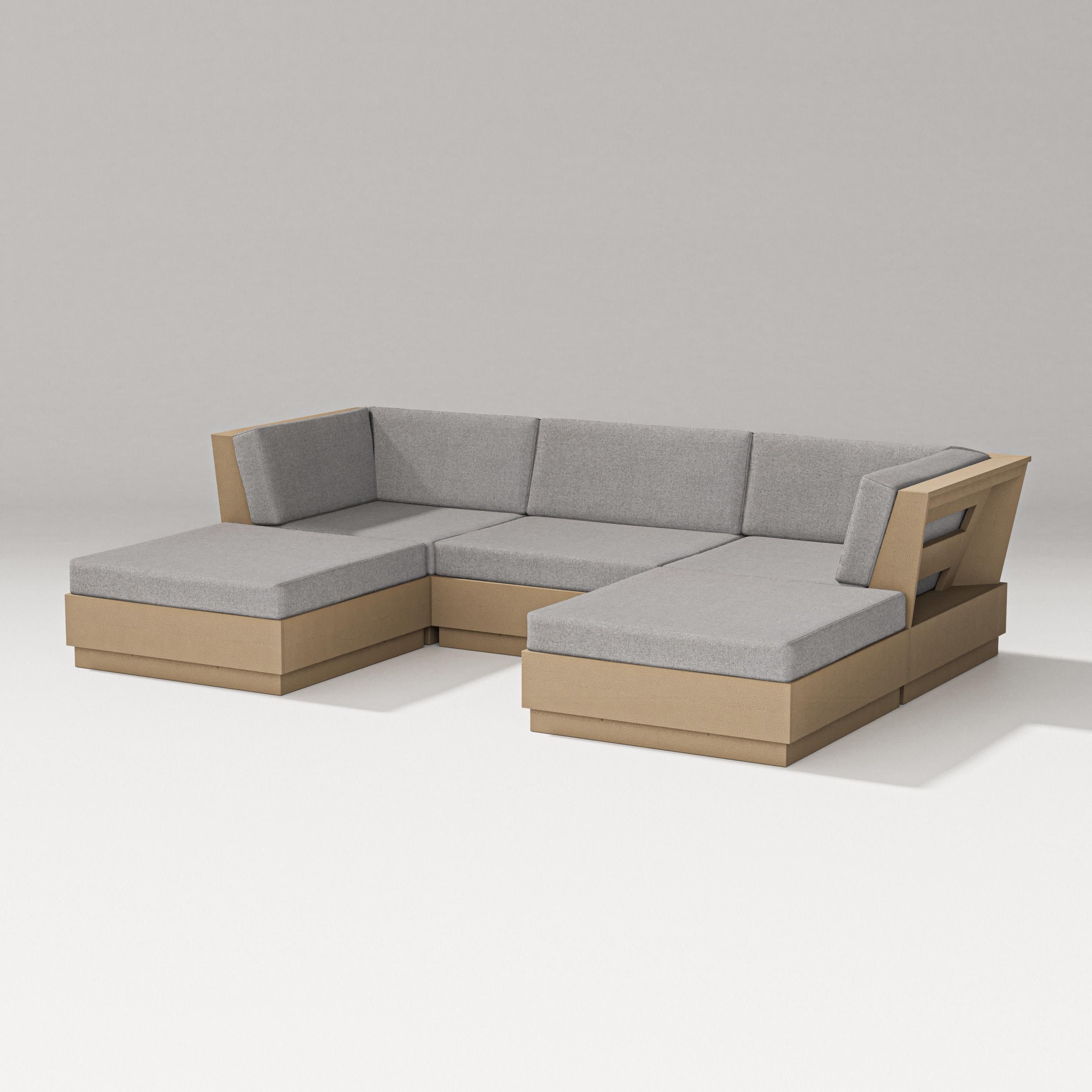 Elevate Double Chaise Sectional in Vintage Sahara / Grey Mist