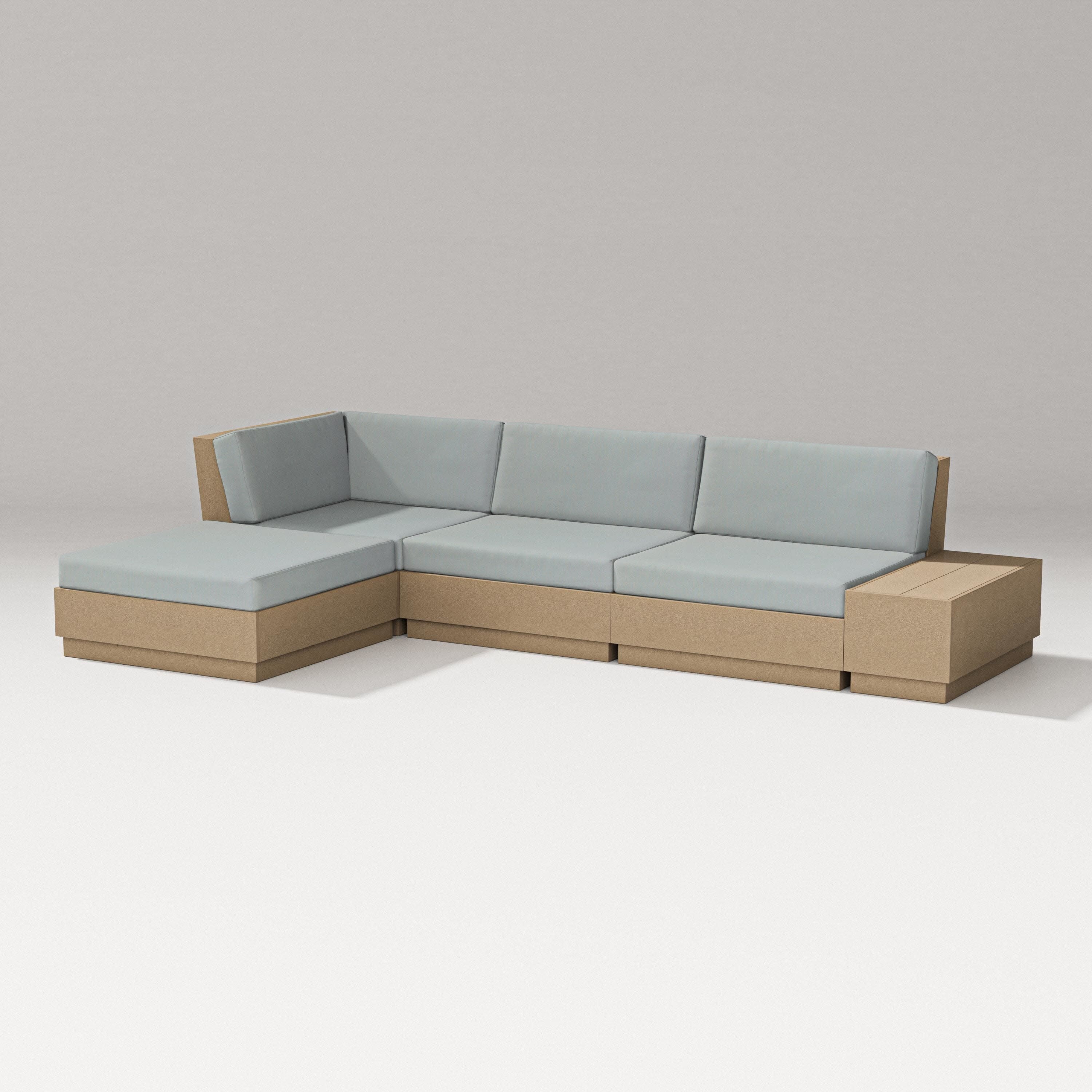 Elevate Chaise Sectional in Vintage Sahara / Spa