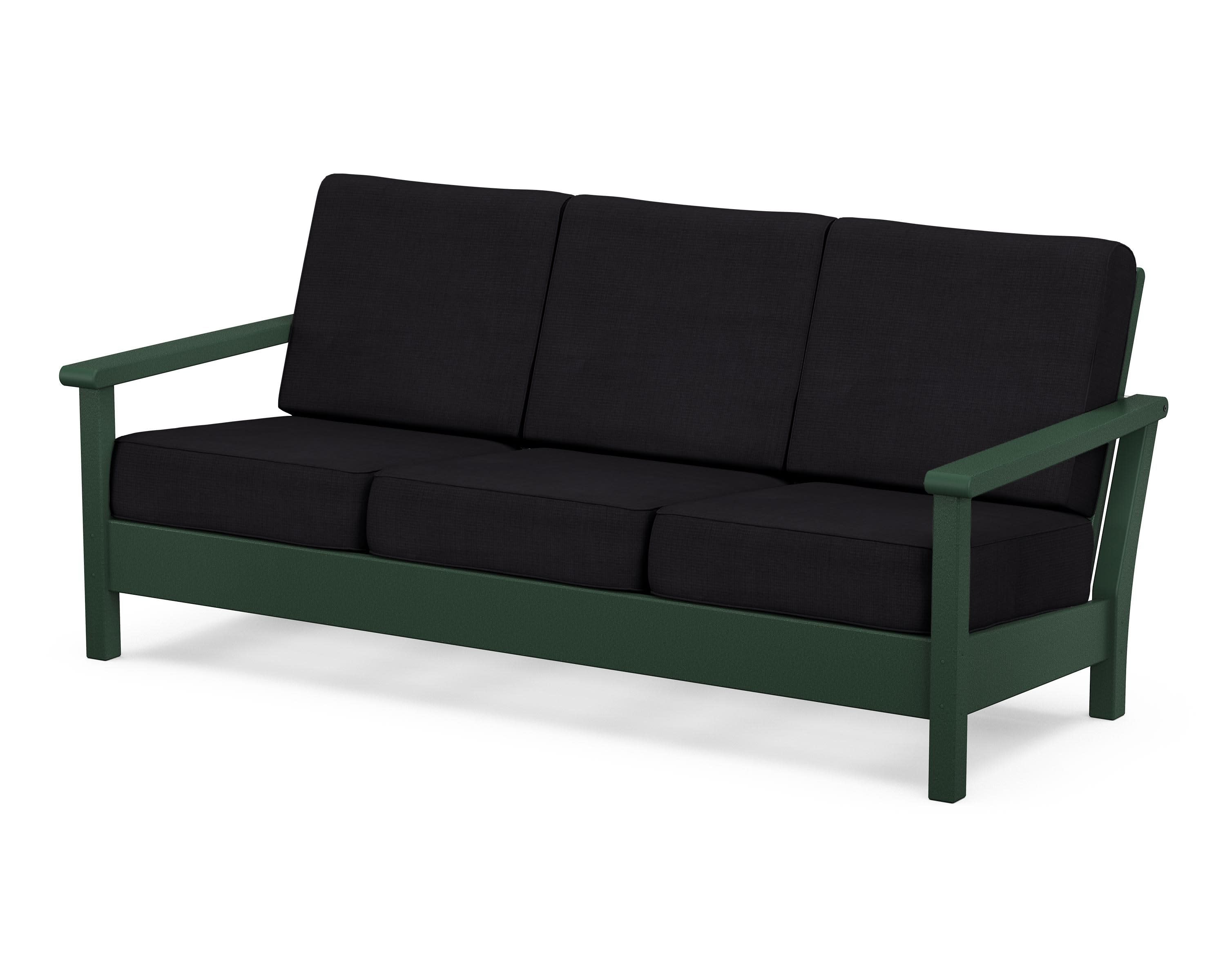 Harbour Deep Seating Sofa in Green / Midnight Linen