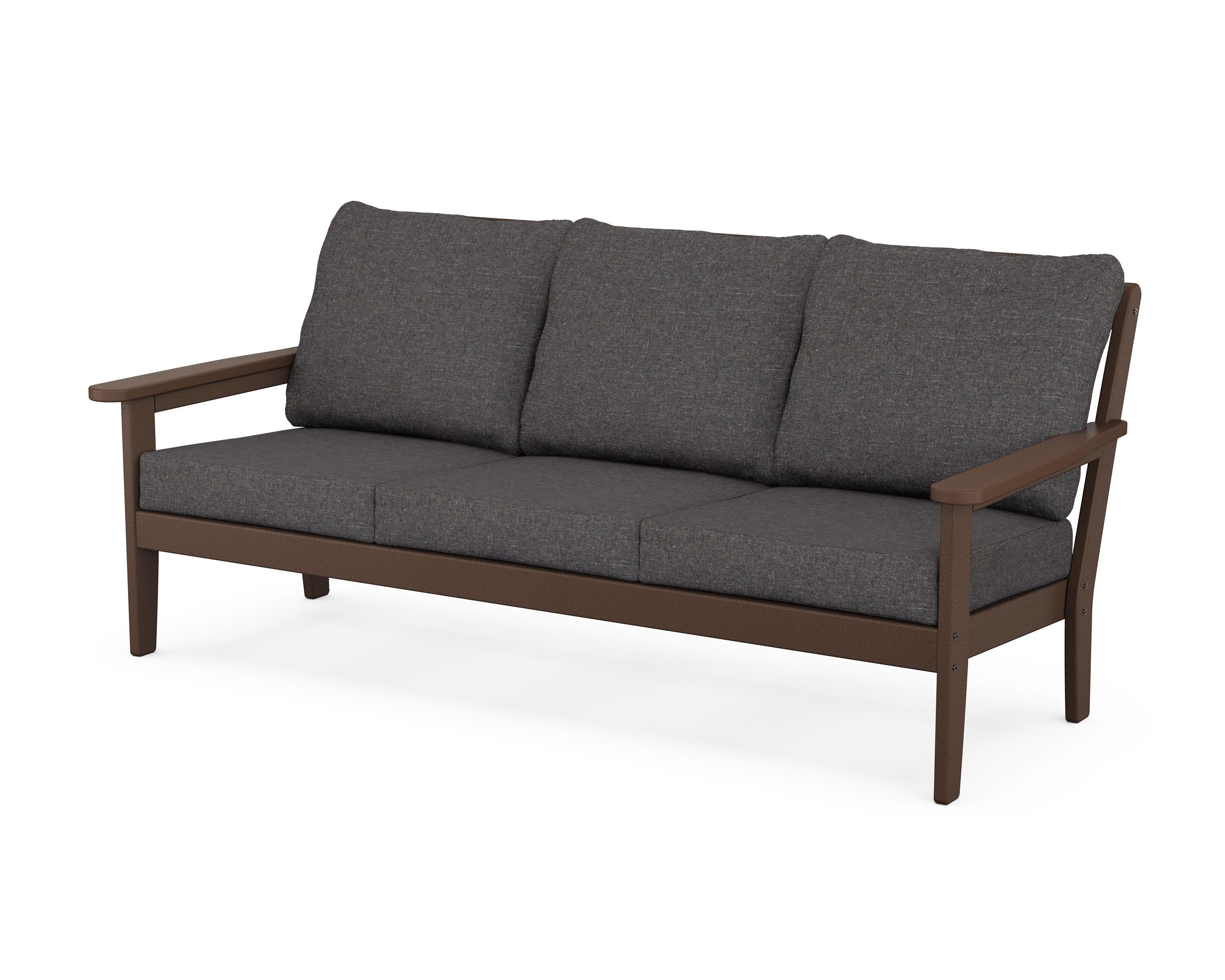 Cottage Deep Seating Sofa in Mahogany / Ash Charcoal