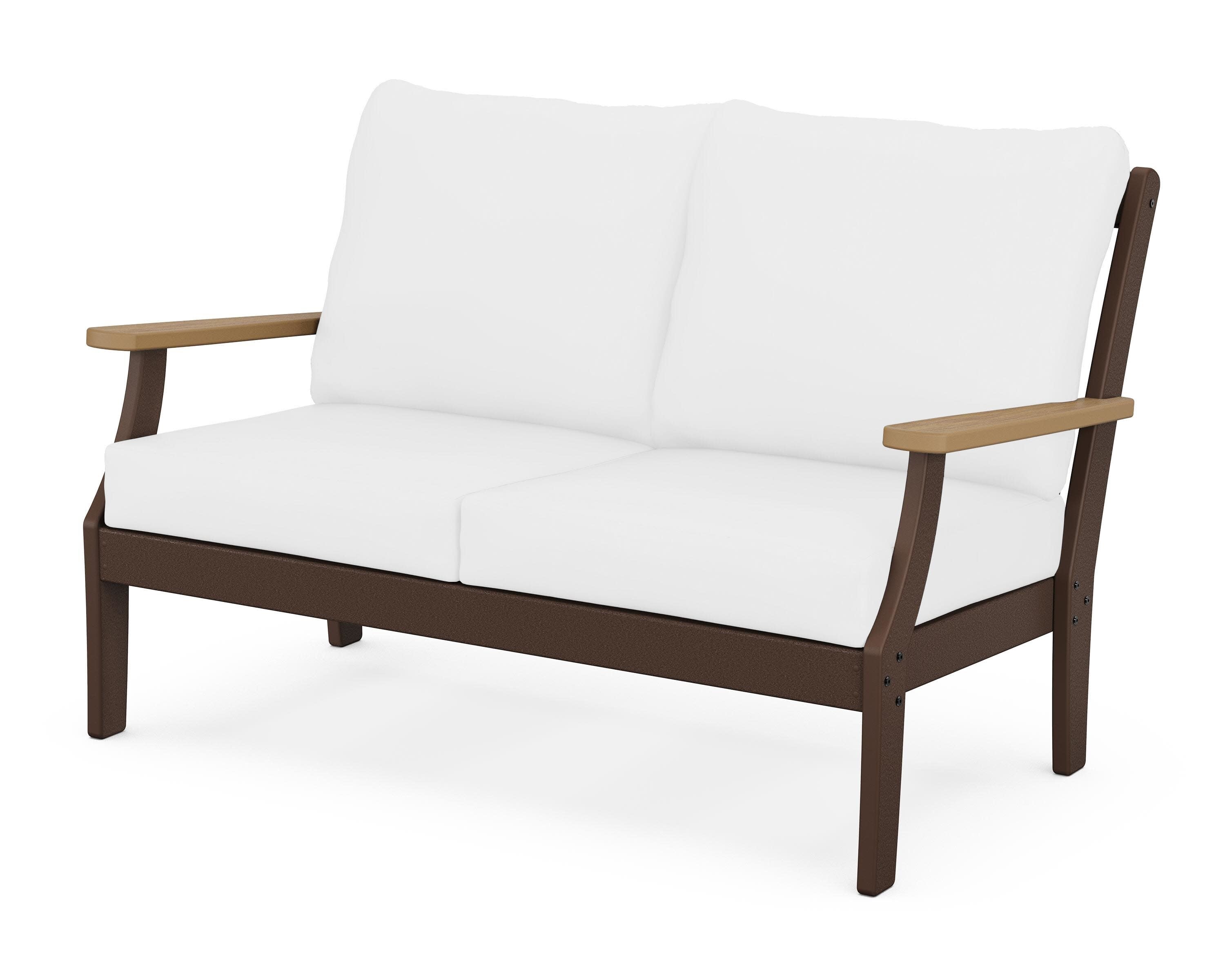 Braxton Deep Seating Loveseat in Mahogany / Natural / Natural