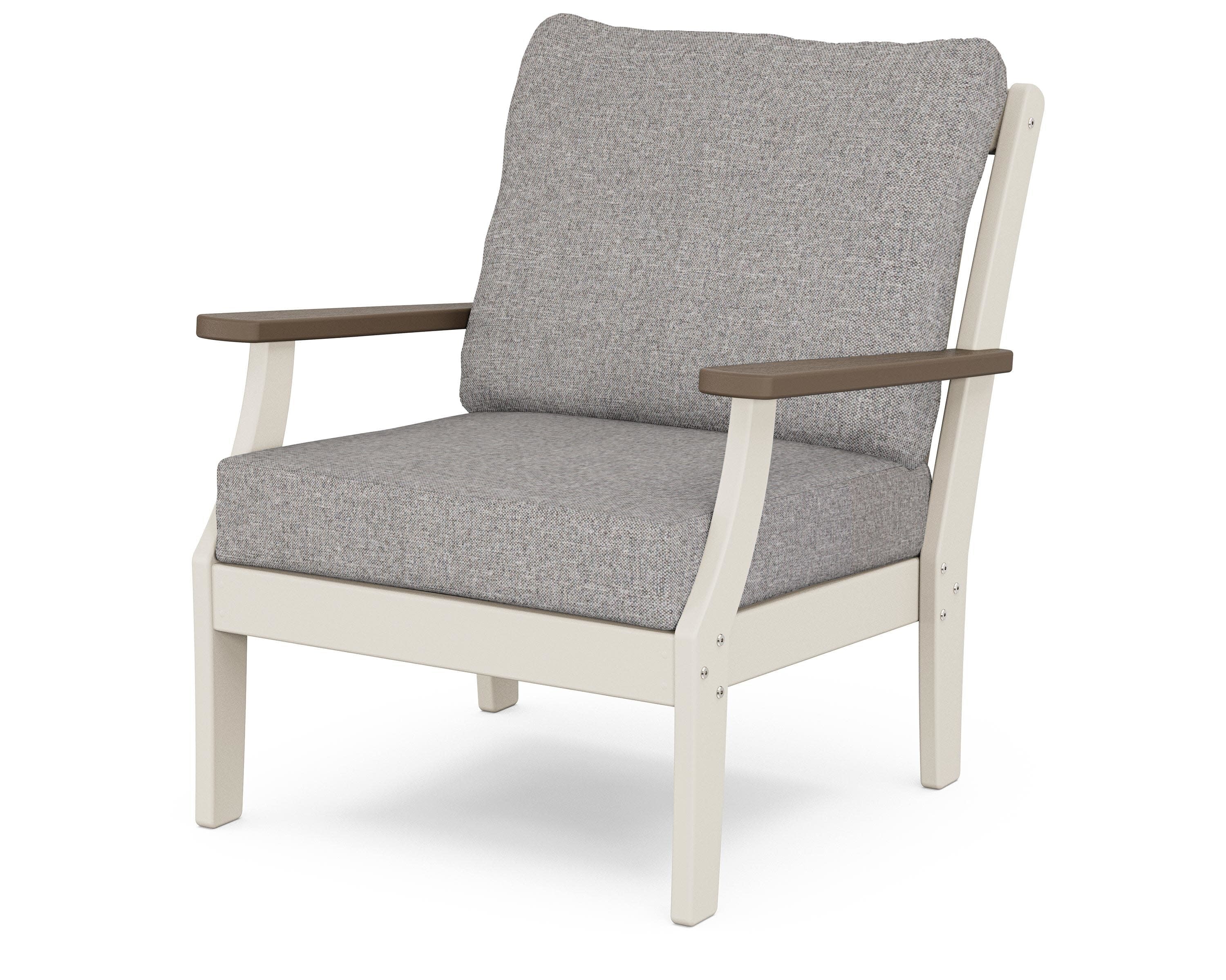 Braxton Deep Seating Chair in Sand / Kona / Grey Mist