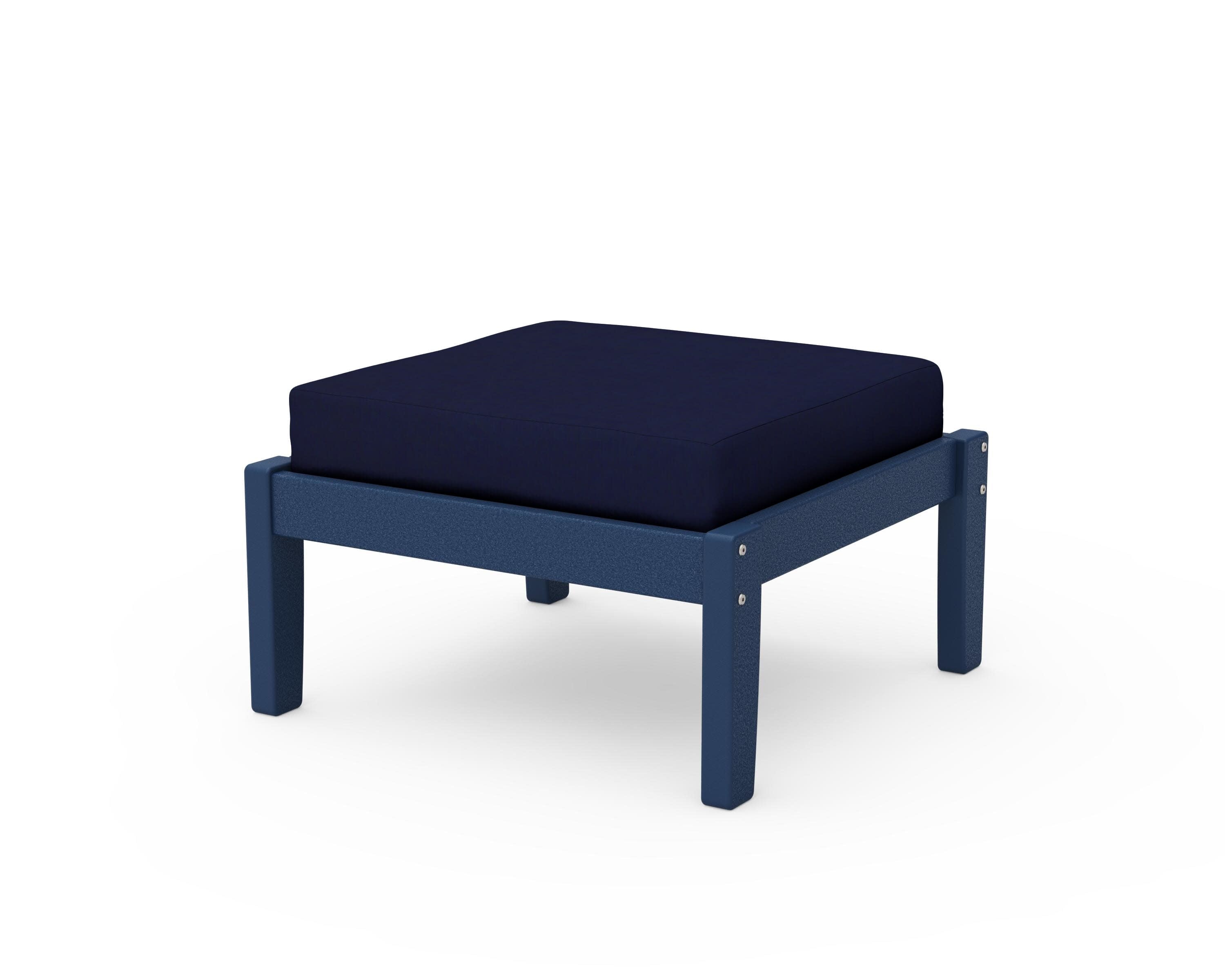 Deep Seating Ottoman in Navy / Navy
